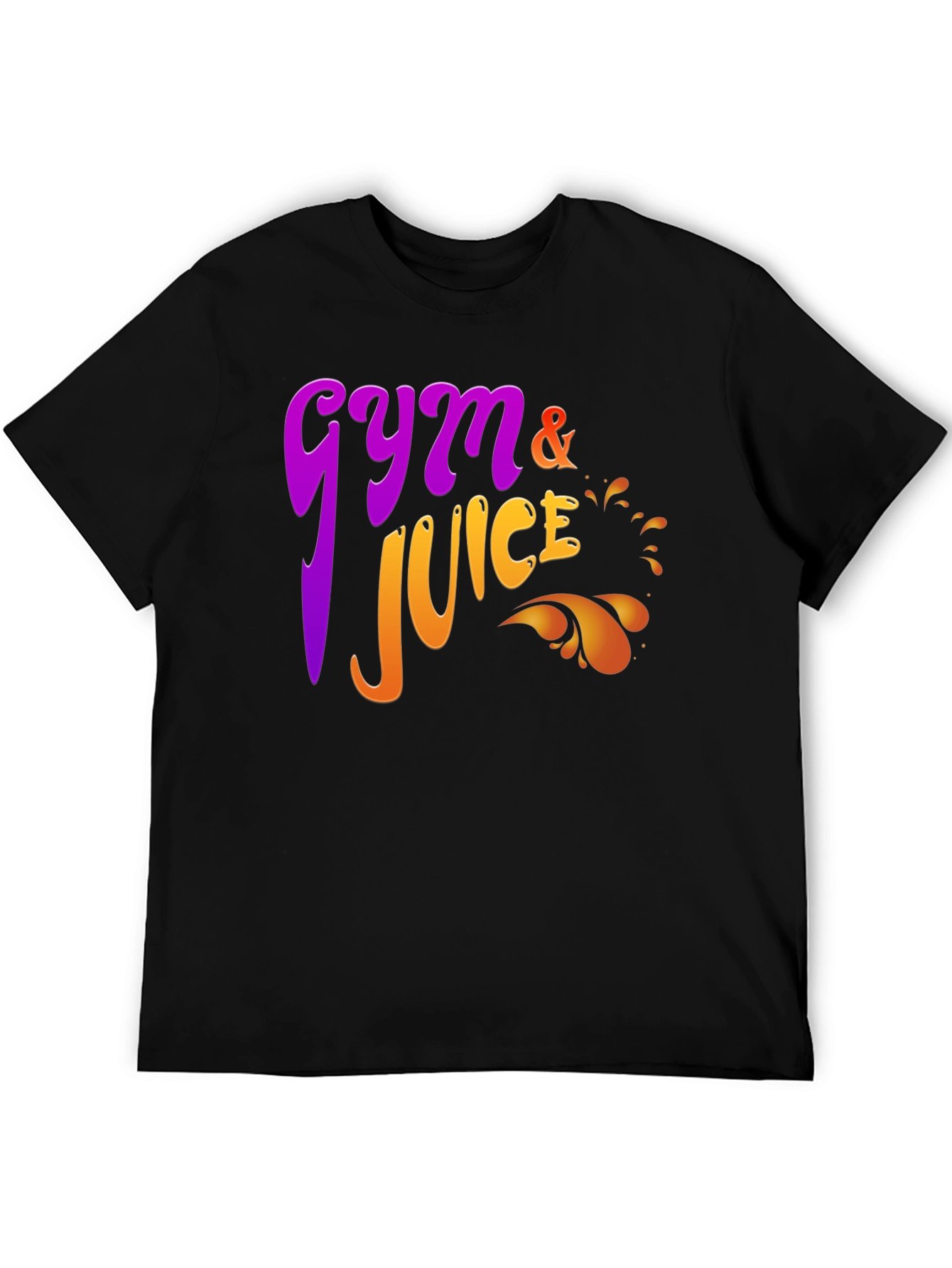 Black Gym & Juice Graphic Print T-Shirt view 5