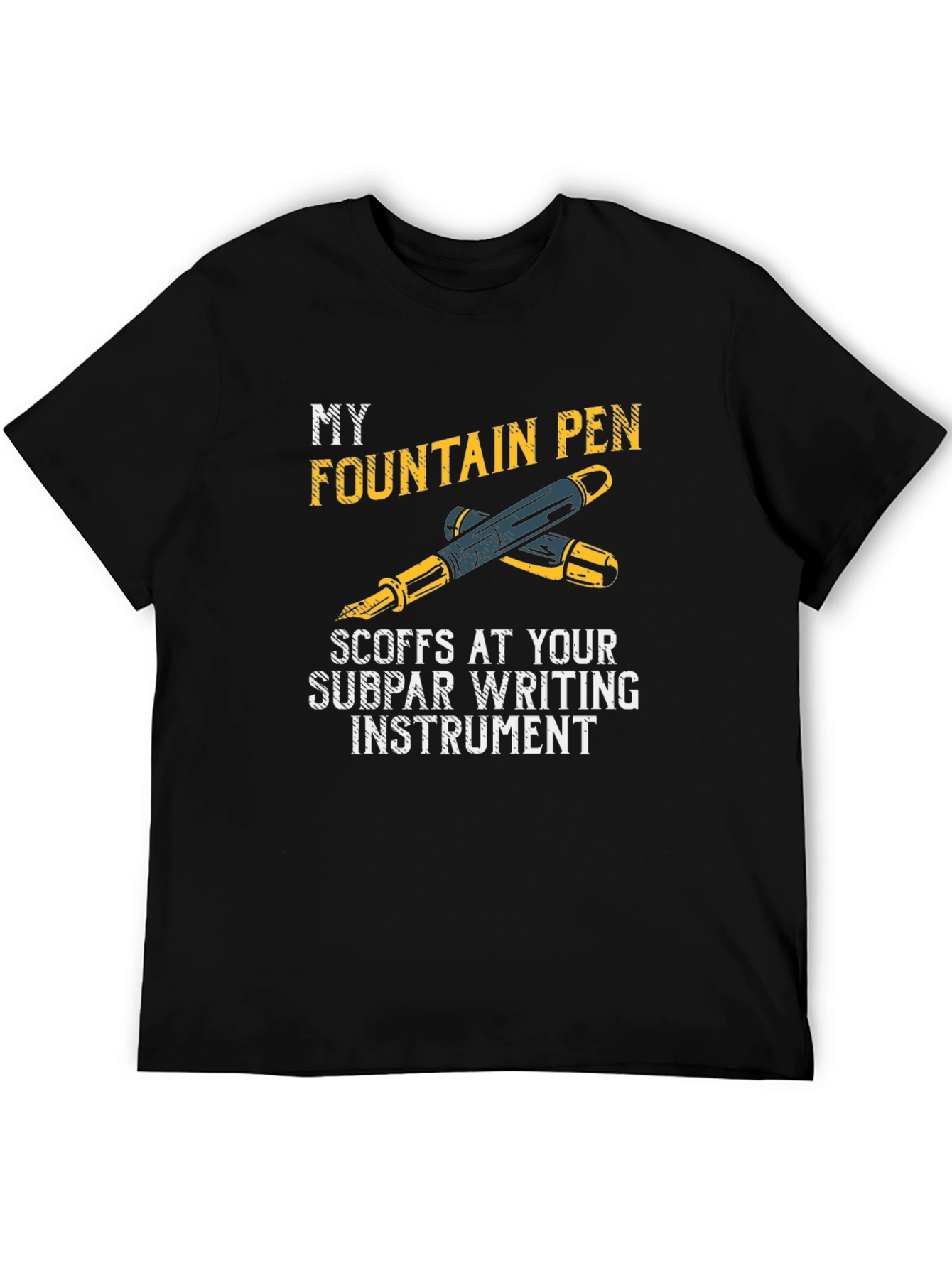 Black Fountain Pen T-Shirt - Superior Writing Instrument Tee view 5