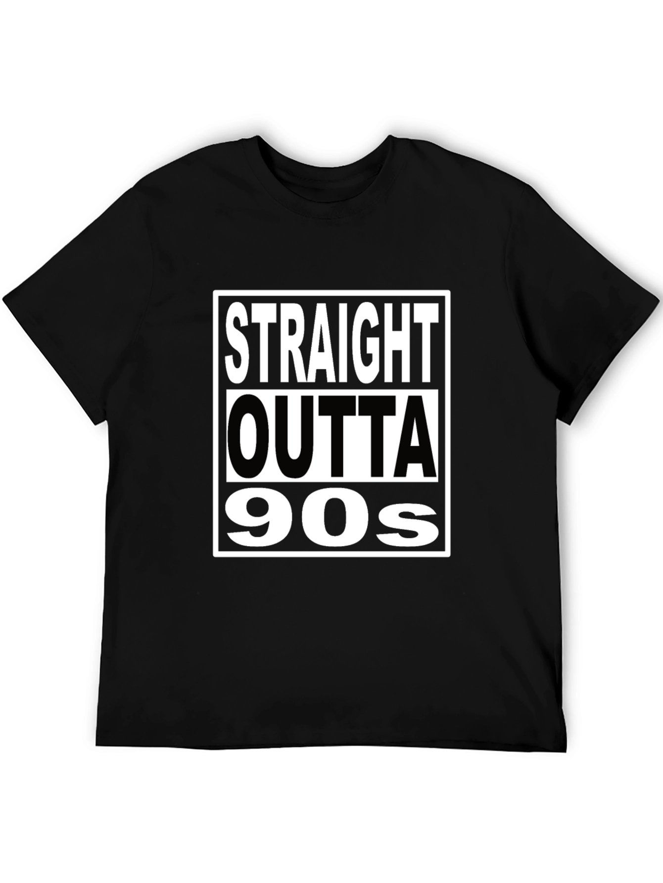Black Straight Outta 90s Black Graphic Tee view 5