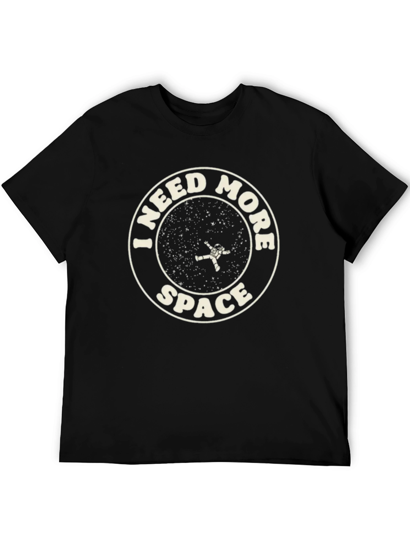 Black I Need More Space Graphic T-Shirt - Unisex view 5