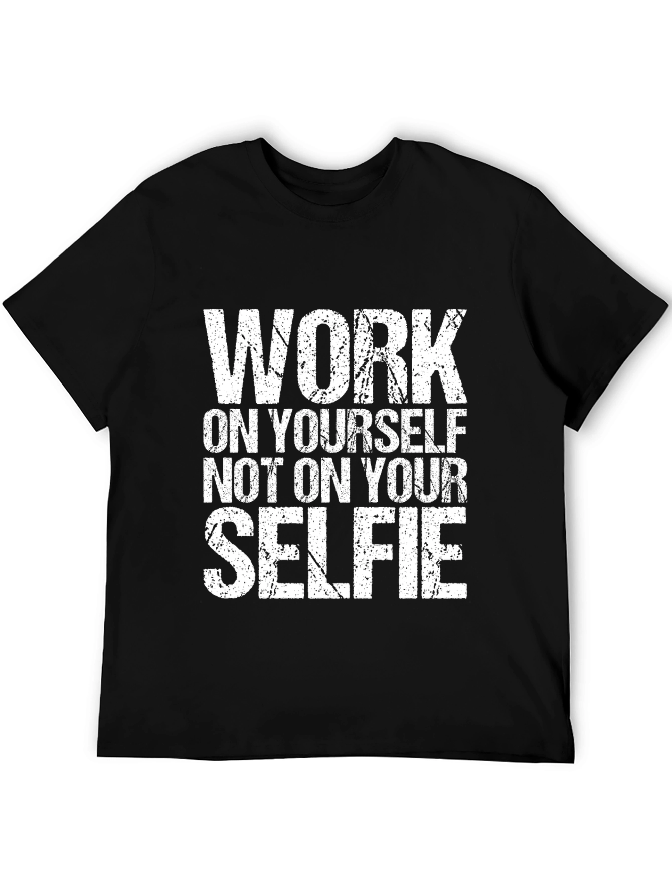 Black Work on Yourself Graphic T-Shirt view 5
