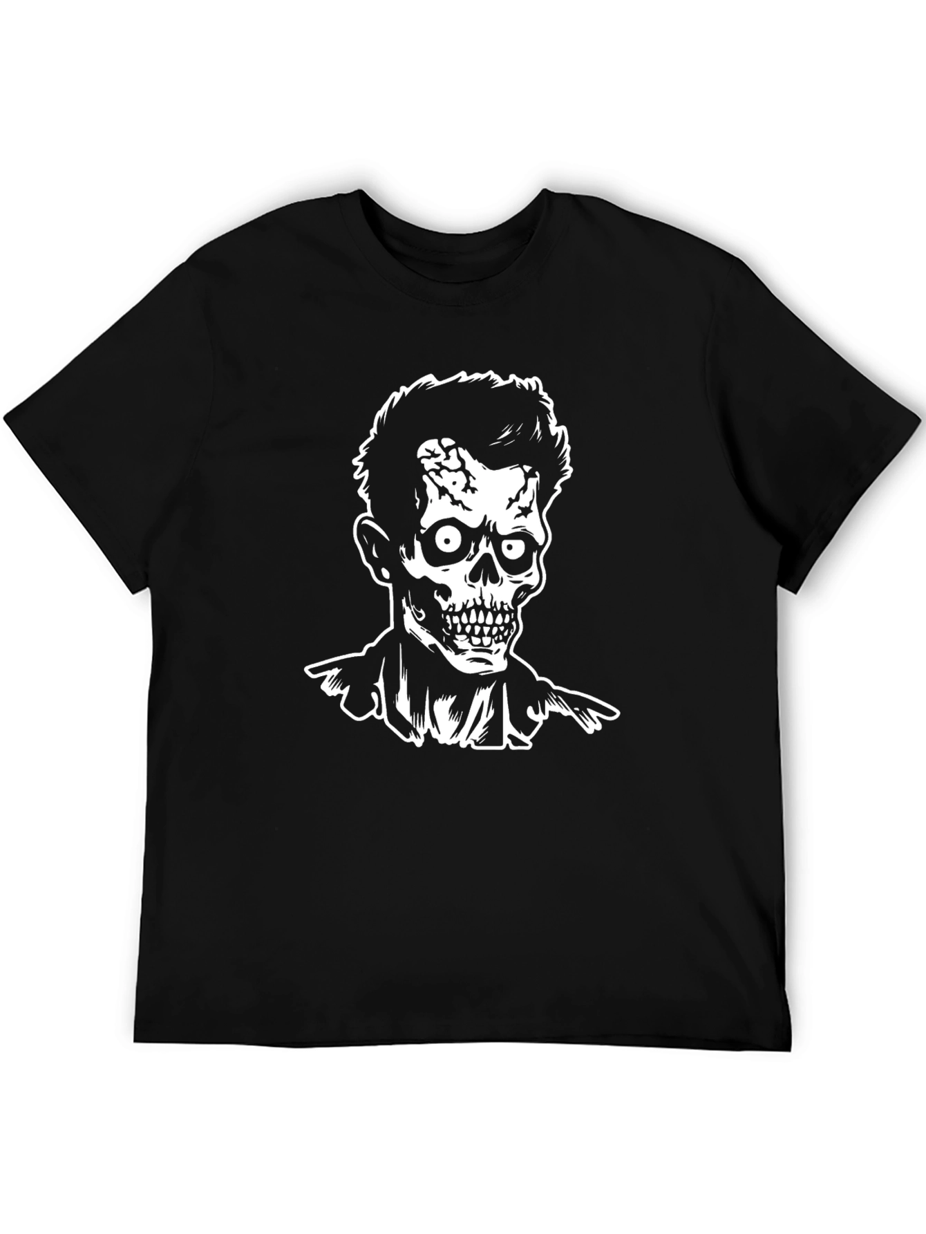Black Zombie Graphic Tee - Mens Black T-Shirt view 5