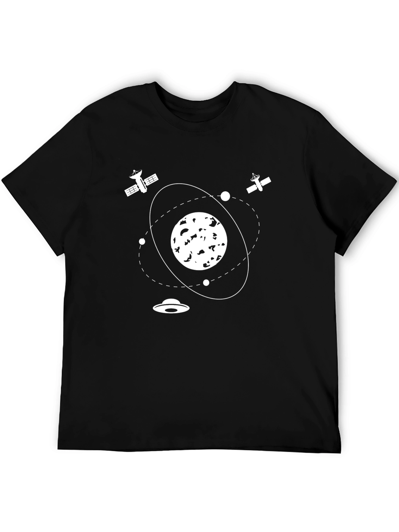 Black Space Graphic Black T-Shirt view 5