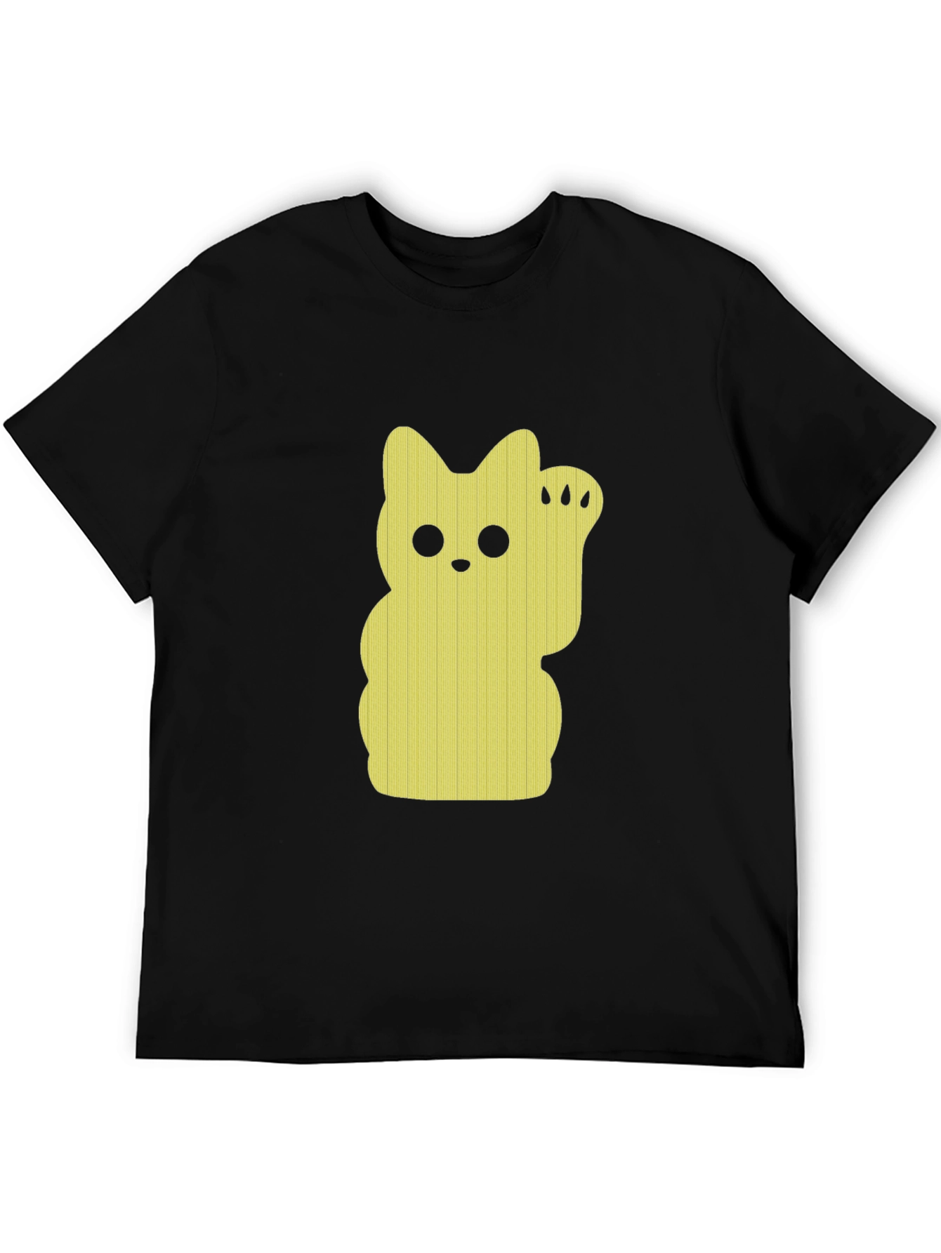 Black Lucky Cat Graphic Tee - Black view 5