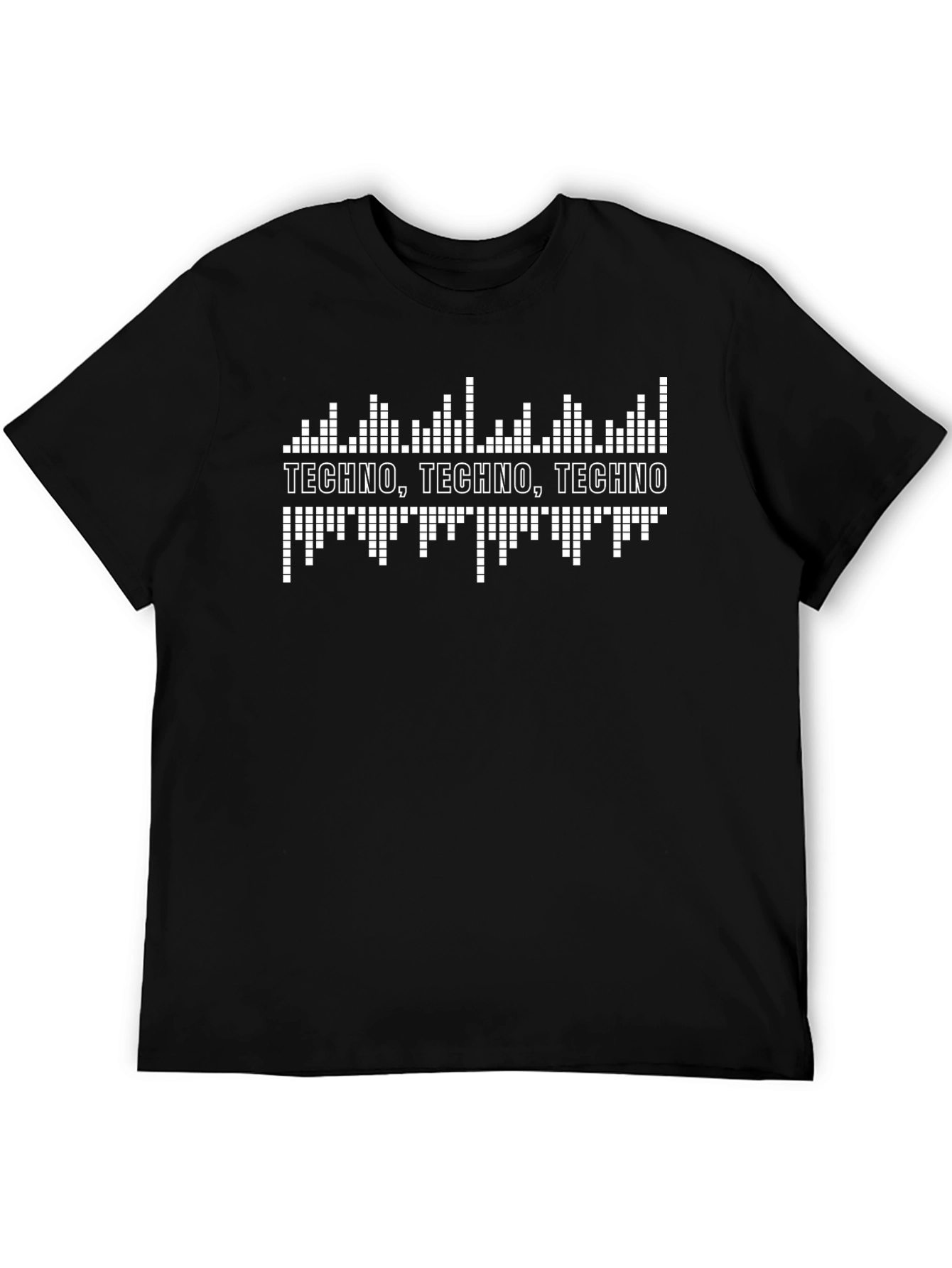 Black Techno Music Graphic Tee - Black view 5