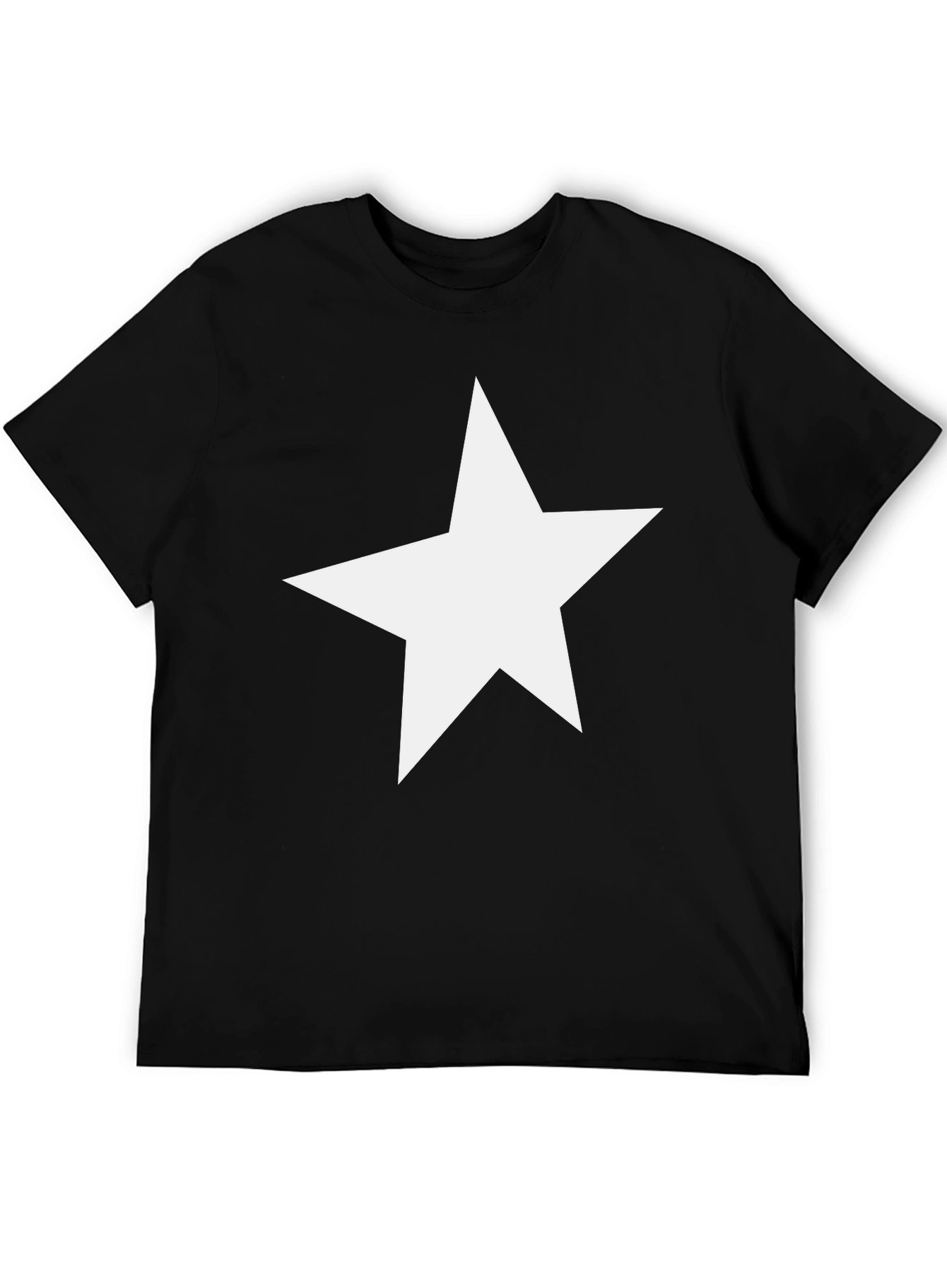 Black Star Graphic Black Cotton T-Shirt view 5