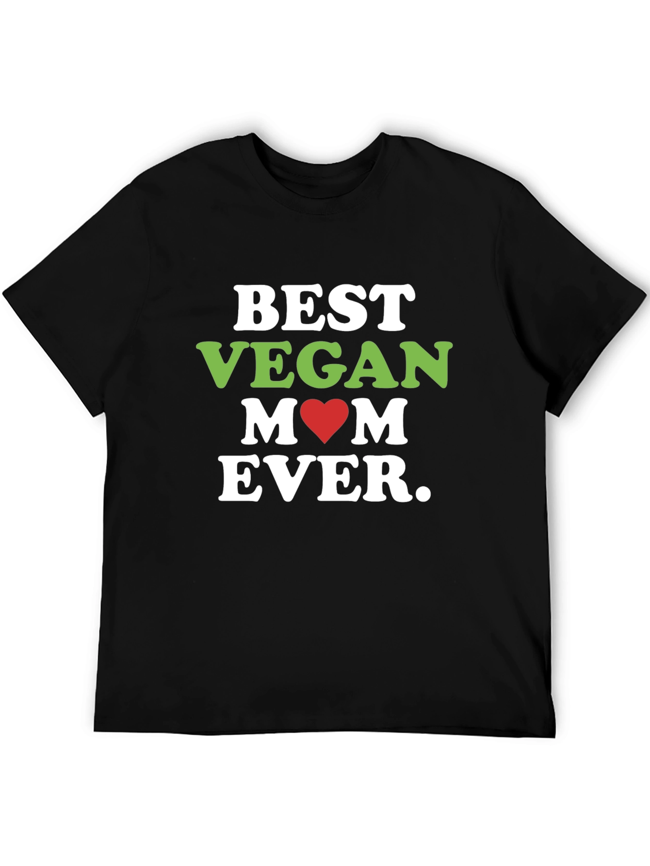 Black Best Vegan Mom Ever T-Shirt view 5
