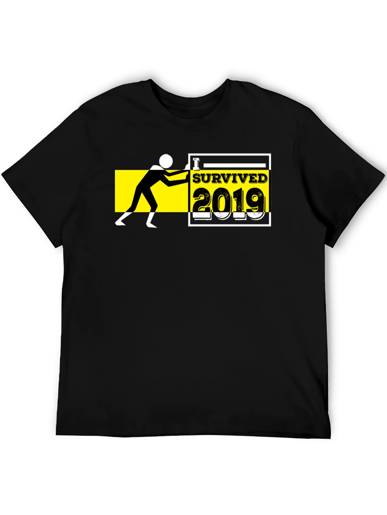Black I Survived 2019 Graphic Tee - Black view 5