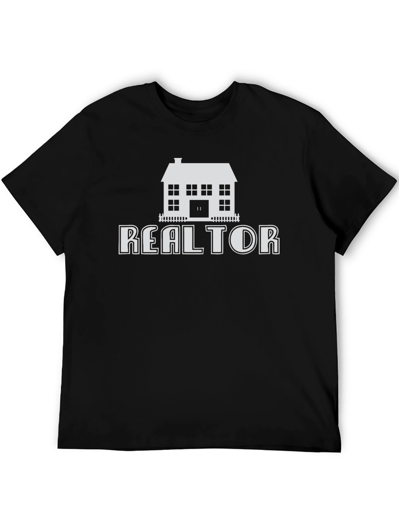 Black Realtor House T-Shirt - Black, Novelty Design view 5