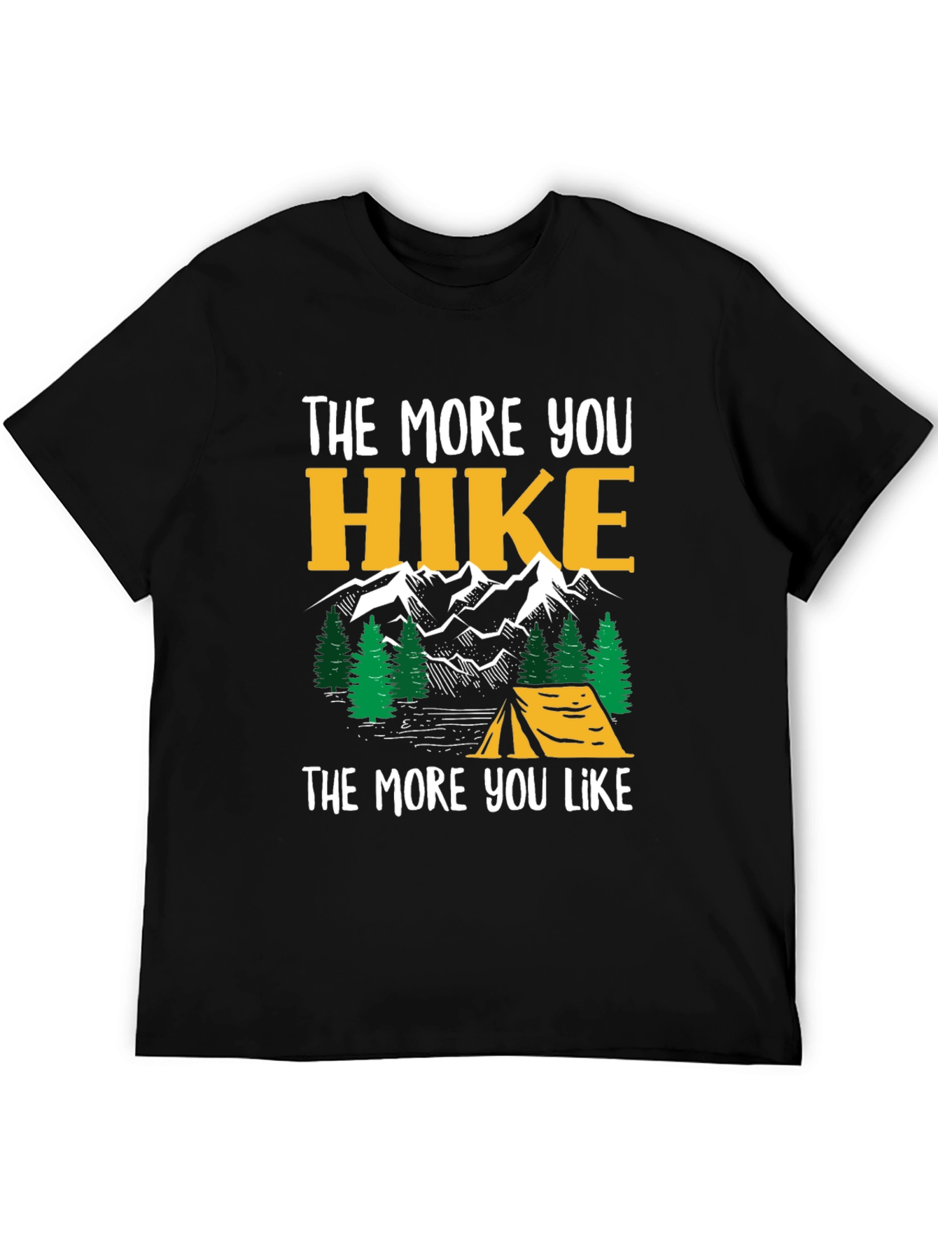 Black Hike More T-Shirt - Outdoor Adventure Tee view 5