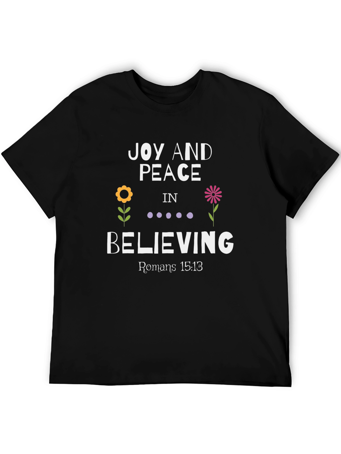 Black Joy and Peace in Believing Graphic Tee view 5