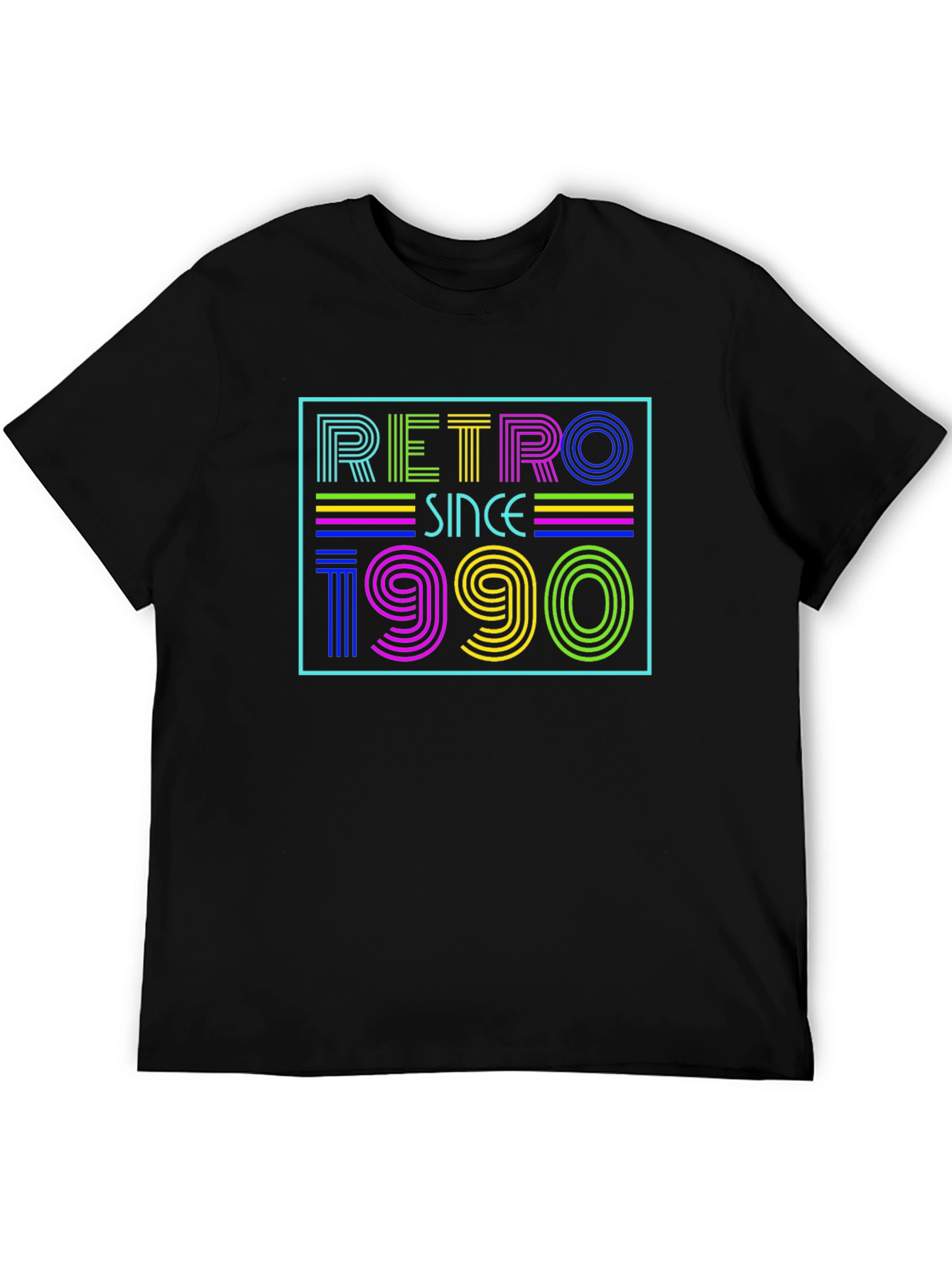 Black Retro Since 1990 Graphic Tee view 5