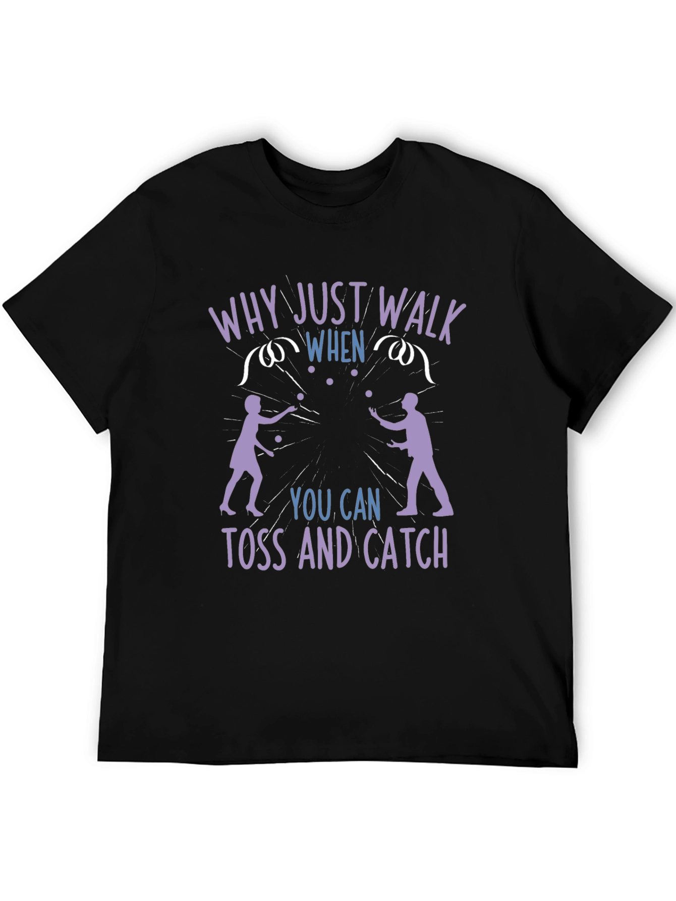 Black Juggling Fun T-Shirt - Why Just Walk? view 5