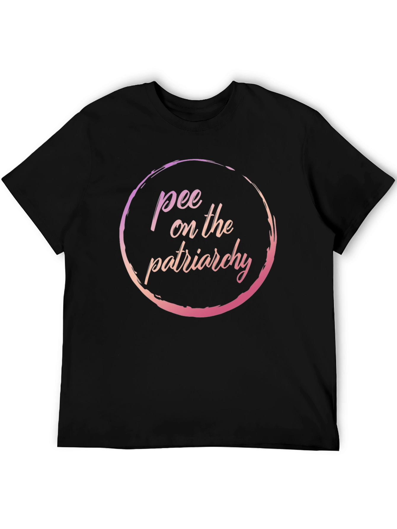 Black Pee on the Patriarchy Graphic Tee - Black view 5