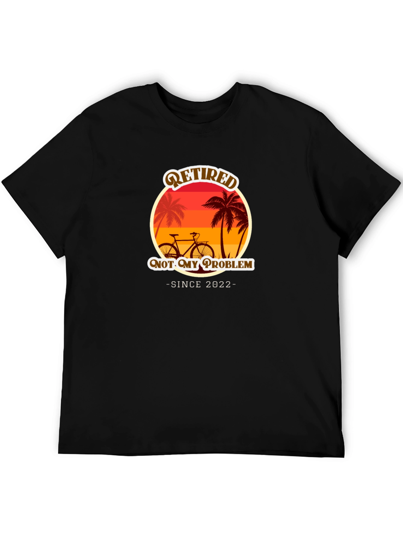 Black Retired Not My Problem T-Shirt - Since 2022 view 5