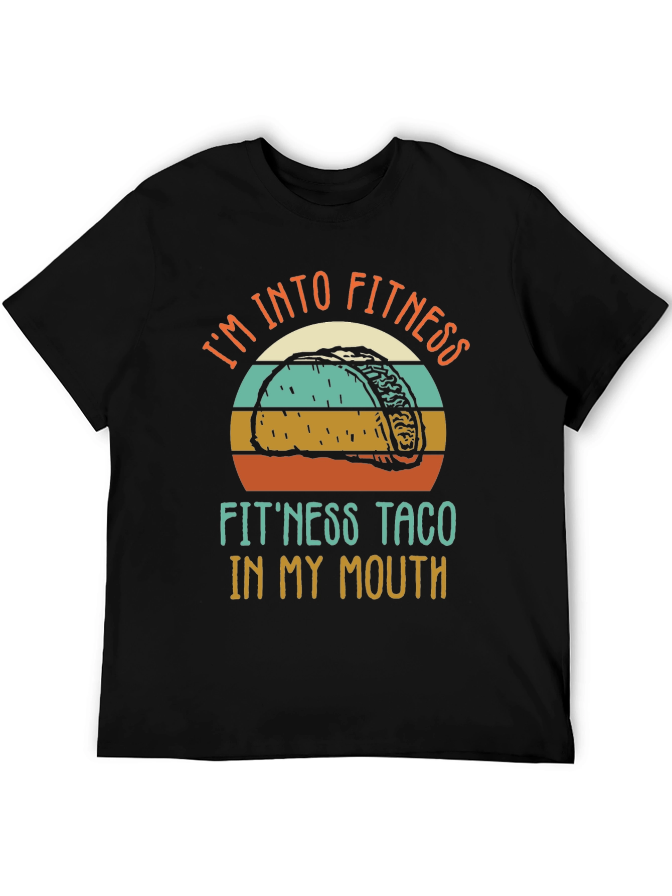 Black Fitness Taco Graphic T-Shirt view 5