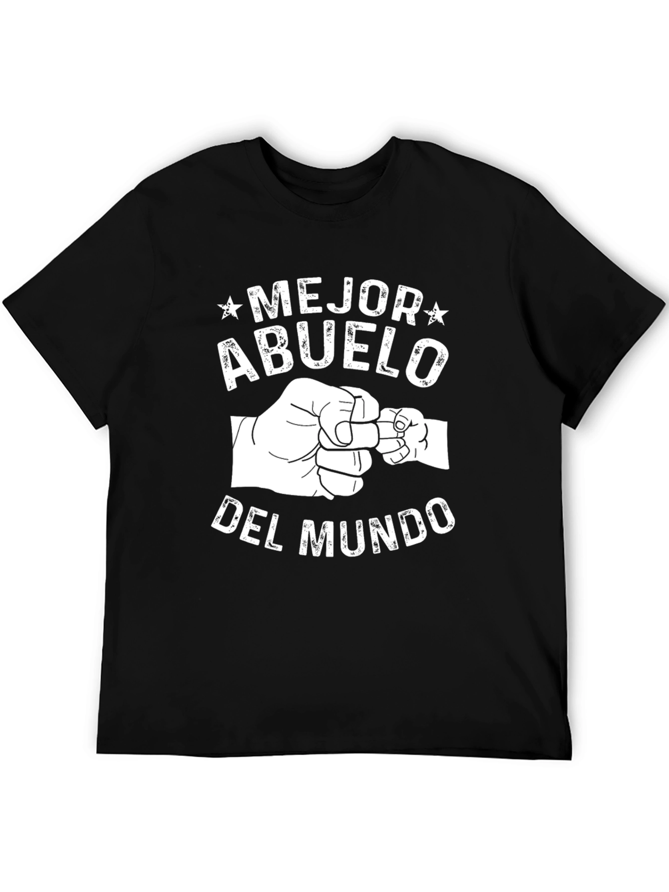 Black Mejor Abuelo Del Mundo Black T-Shirt view 5