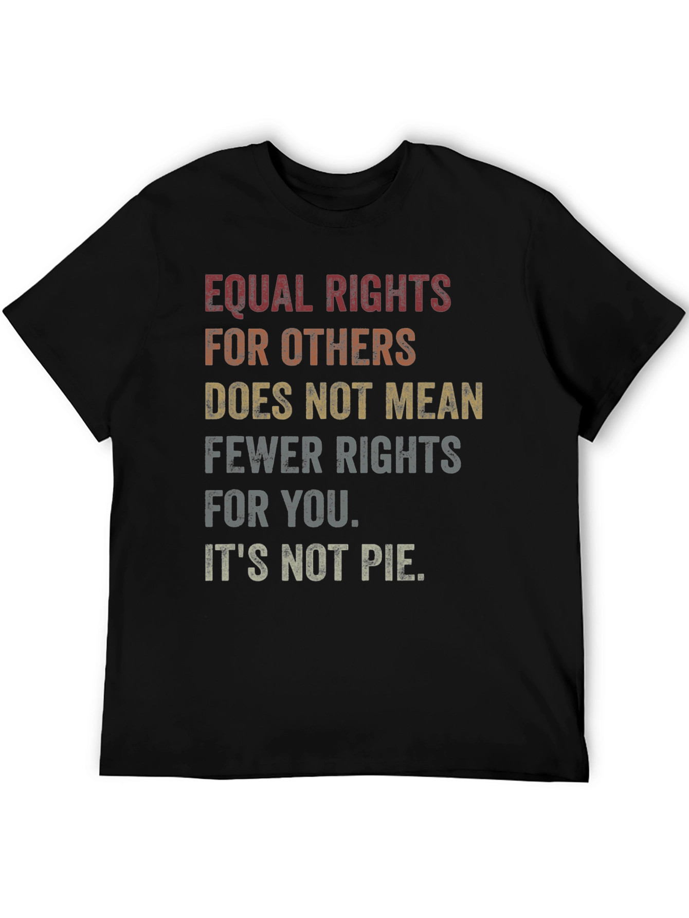 Black Equal Rights Graphic Tee - Black Unisex view 5