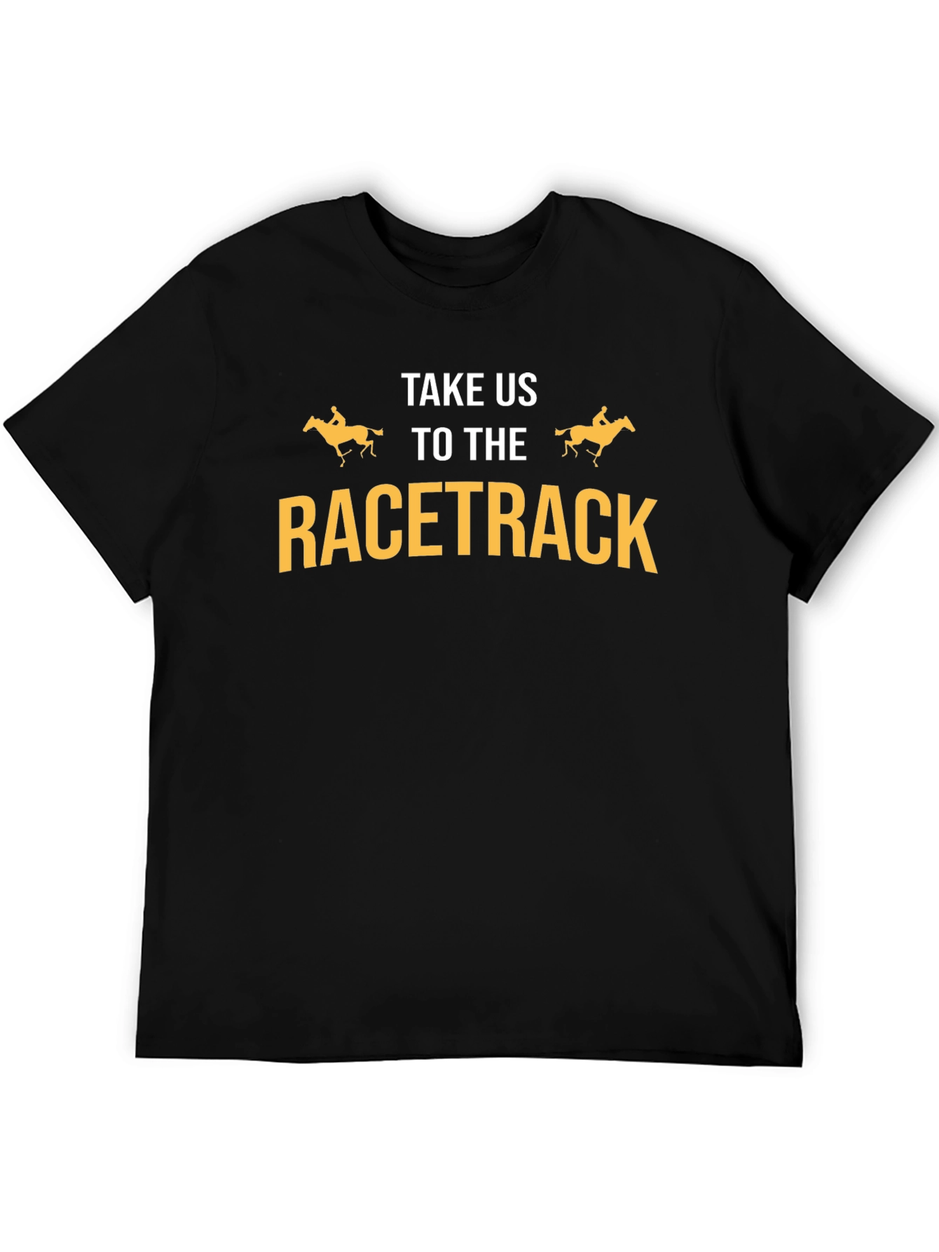 Black Take Us To The Racetrack Black Graphic Tee view 5
