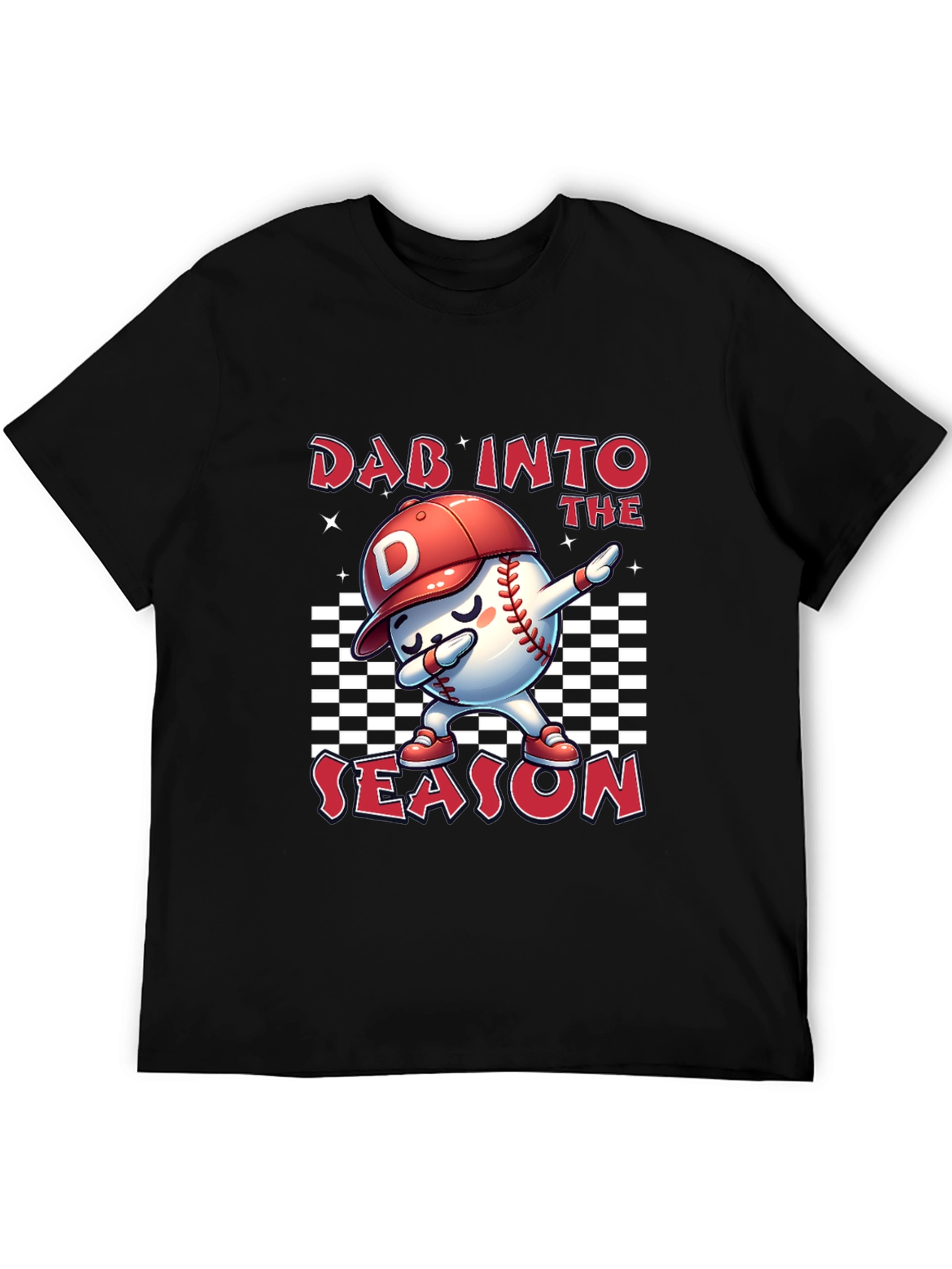 Black Dab Into The Season Baseball T-Shirt view 5