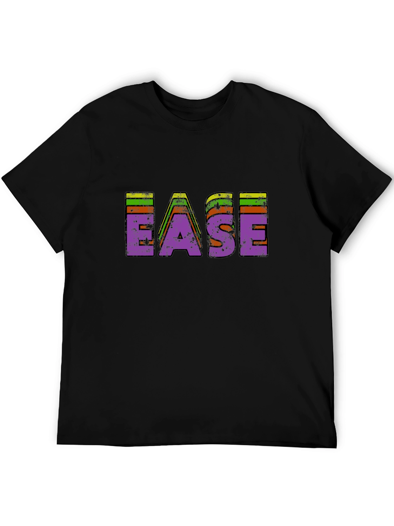 Black Retro EASE T-Shirt - Vintage Style Tee view 5