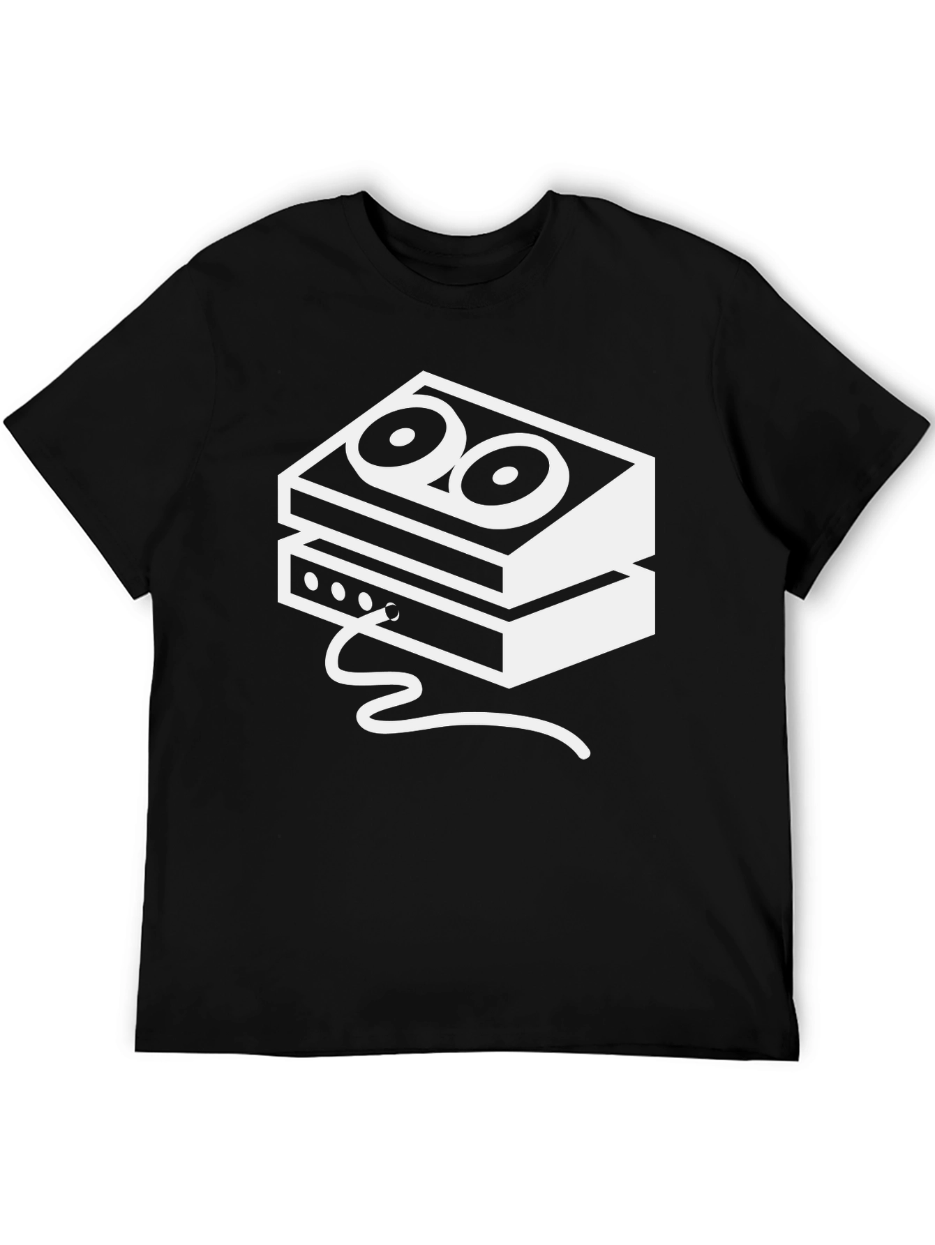 Black Retro Tape Deck Graphic Tee - Vintage Style view 5
