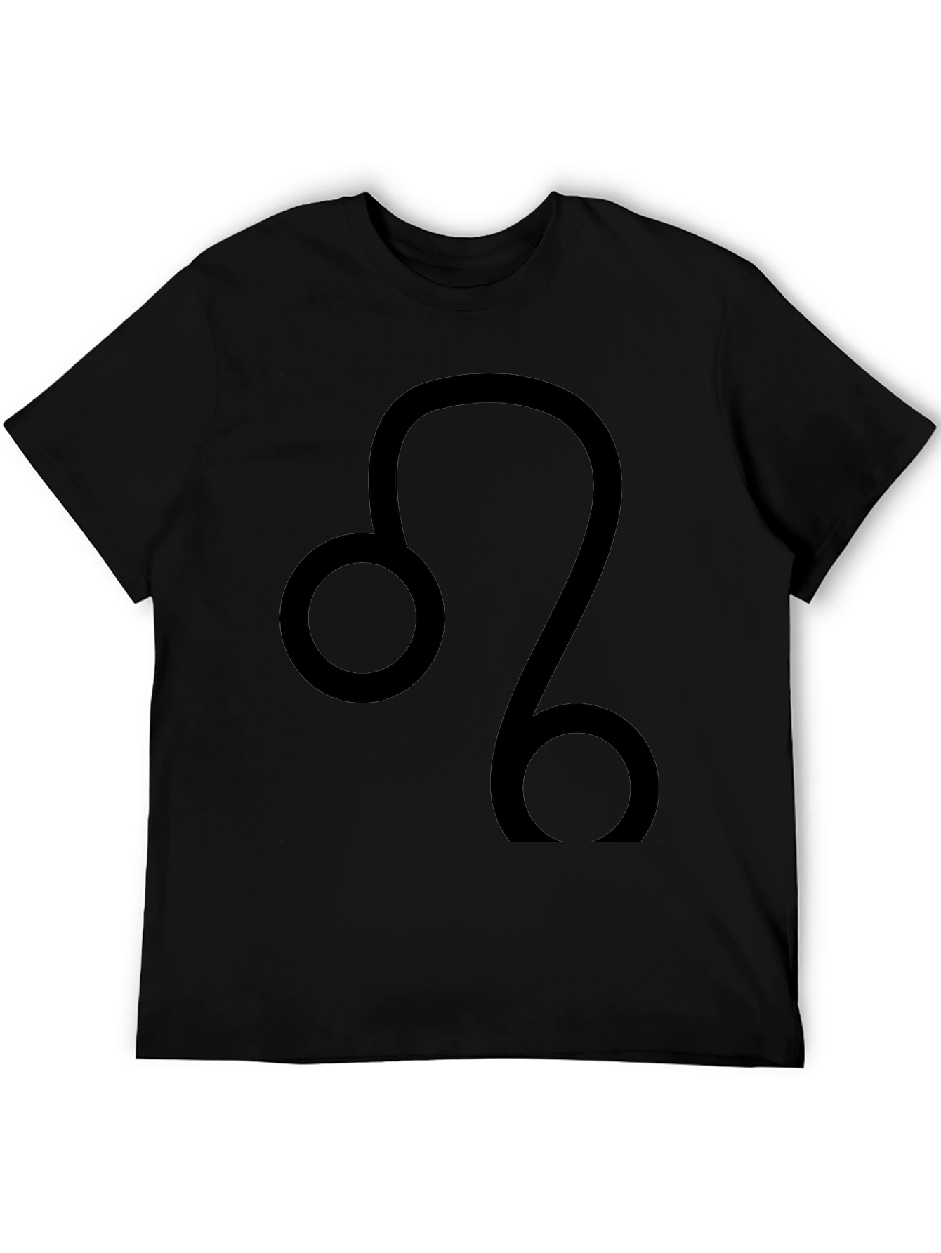 Black Leo Zodiac Sign Graphic Tee - Black view 5