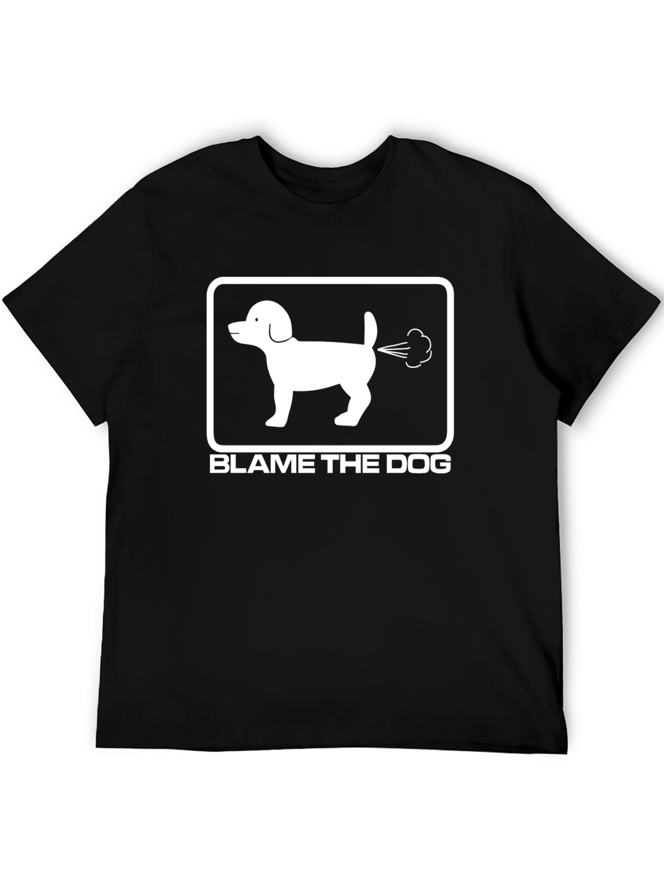 Black Blame the Dog T-Shirt - Funny Graphic Tee view 5