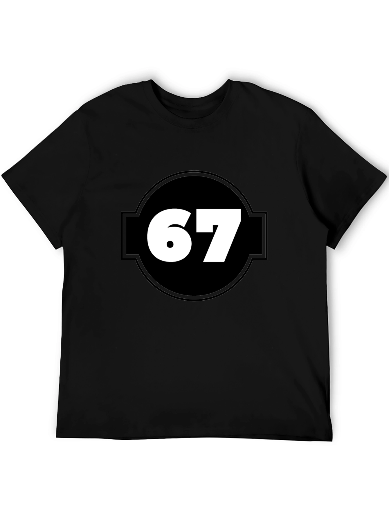 Black 67 Graphic Print Black Cotton T-Shirt view 5