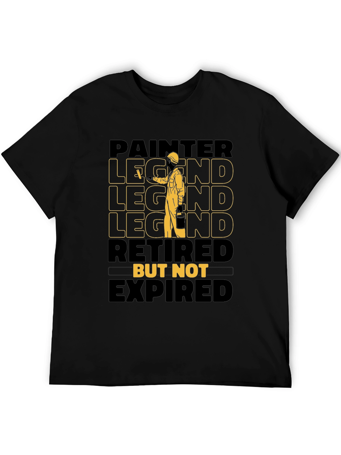 Black Painter Legend Retired Men's T-Shirt view 5