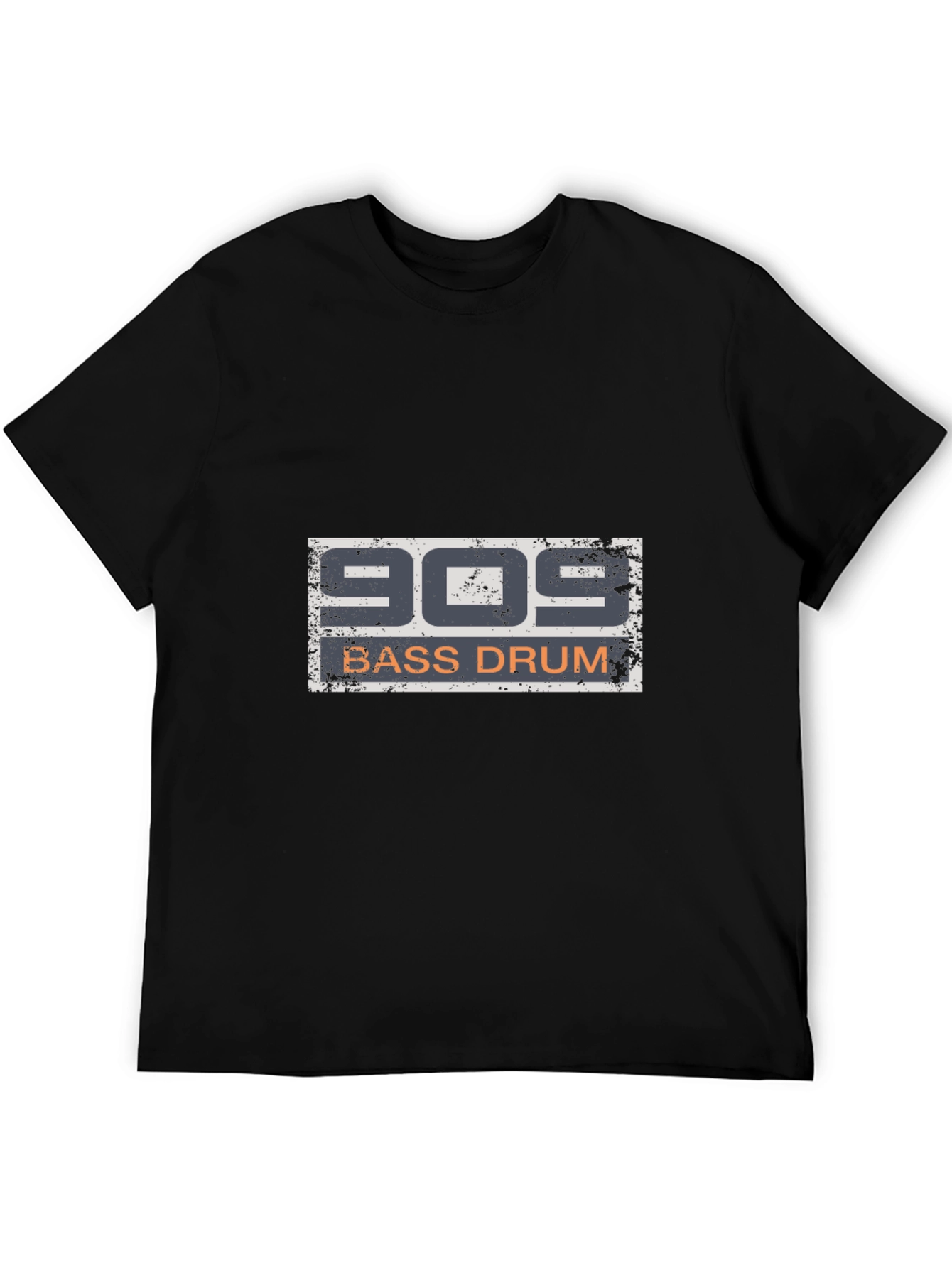 Black 909 Bass Drum T-Shirt - Classic Music Vibe view 5