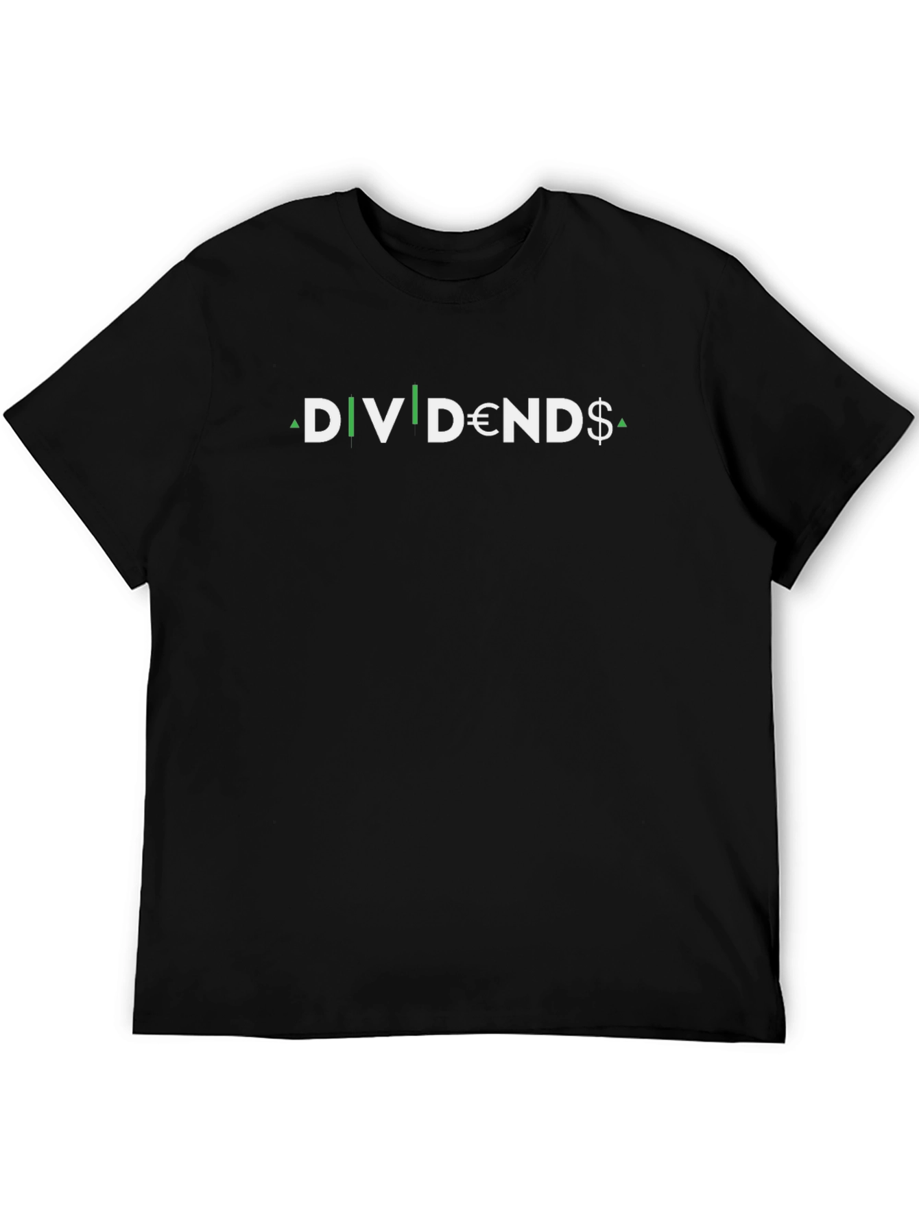 Black Dividends Graphic Tee - Investment T-Shirt view 5