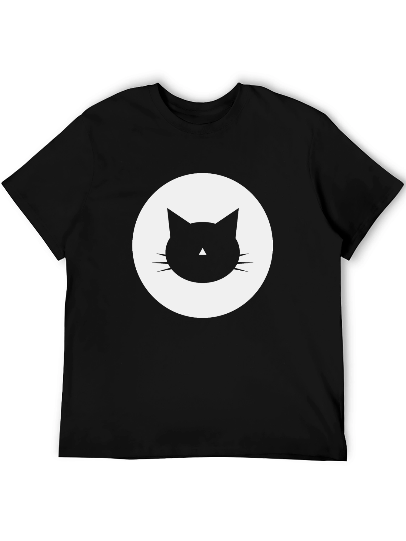 Black Cool Cat Graphic Tee - Black view 5