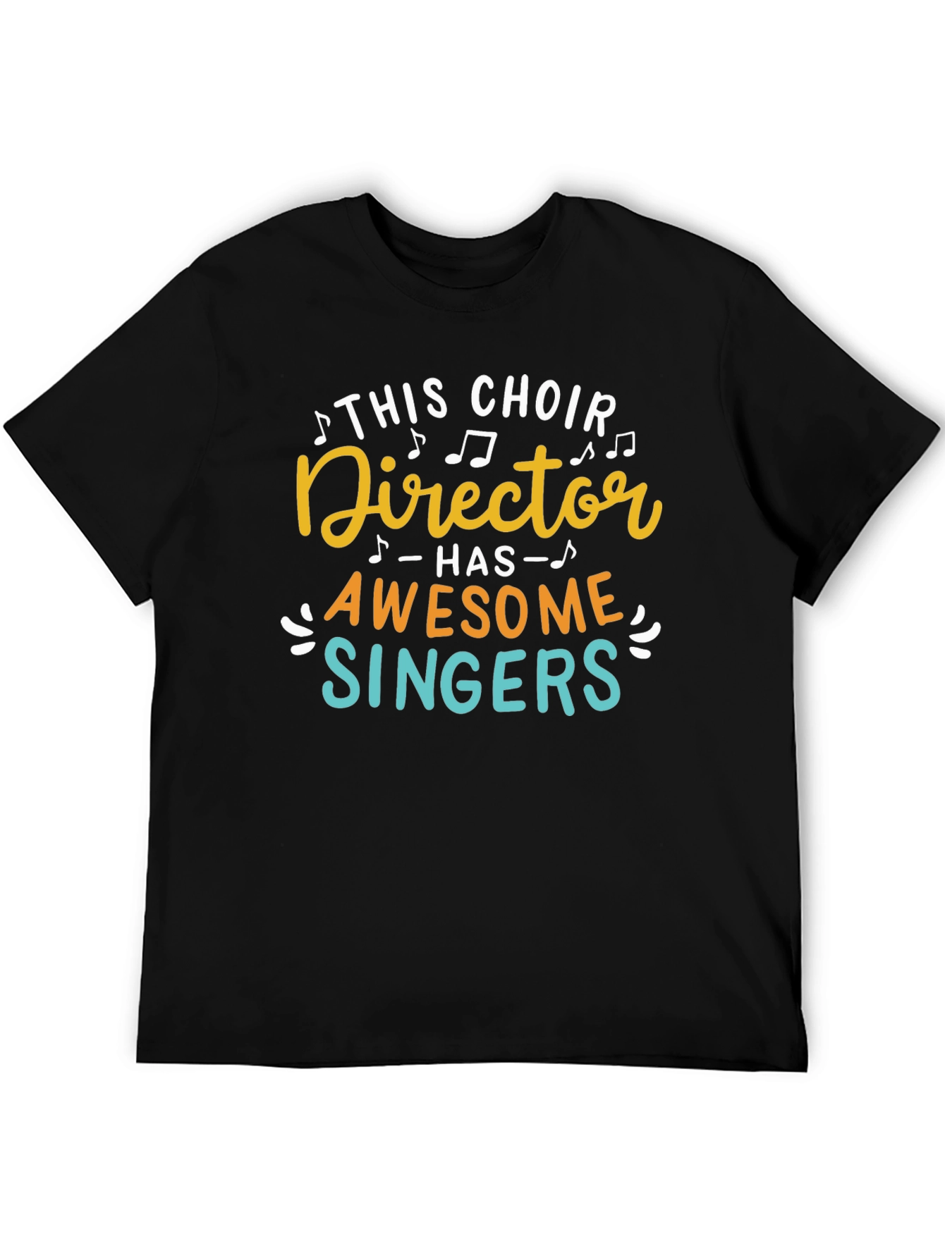 Black Choir Director Awesome Singers Black Cotton T-Shirt view 5