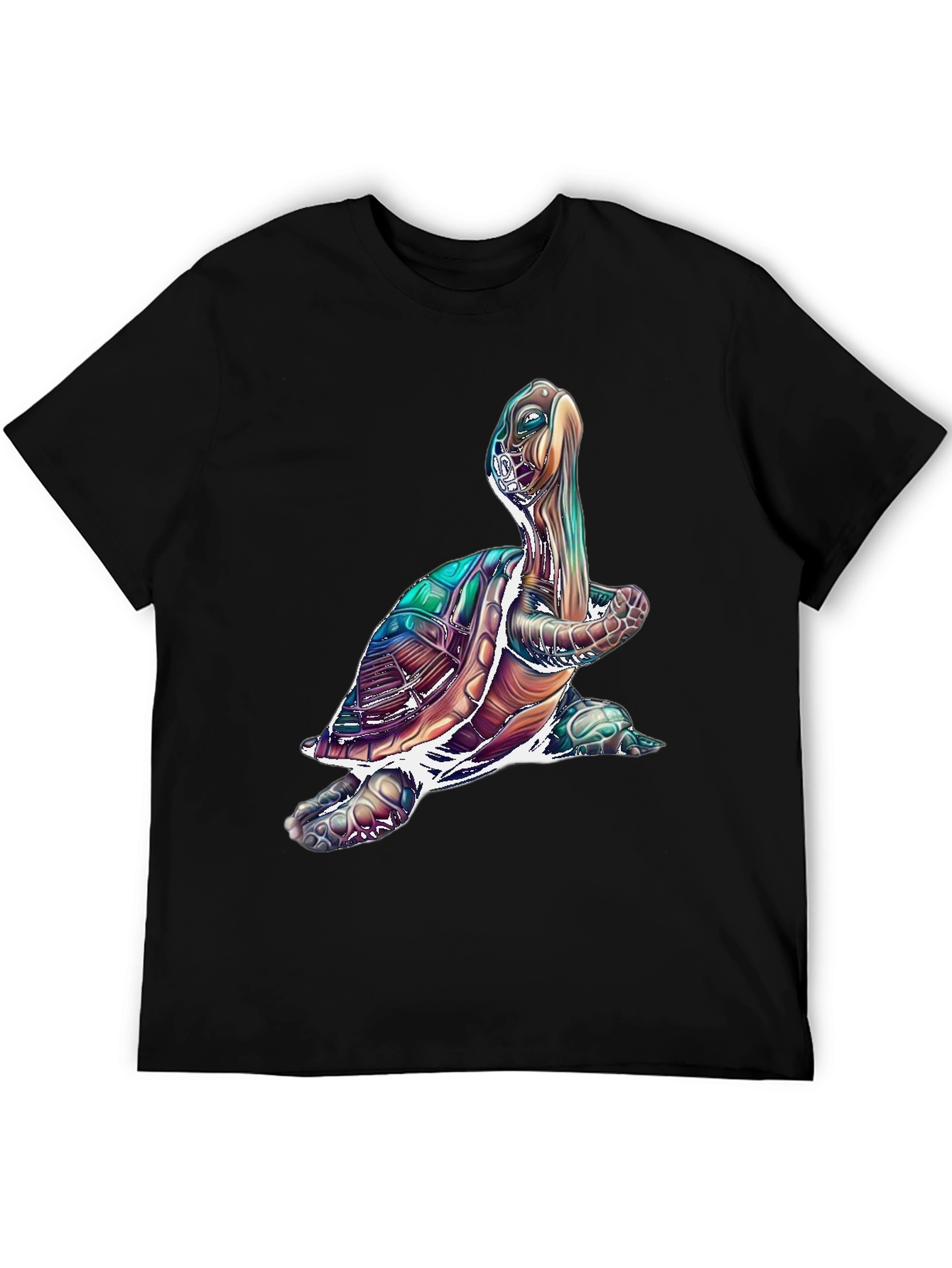 Black Turtle Graphic Tee - Cool Sea Turtle T-Shirt view 5