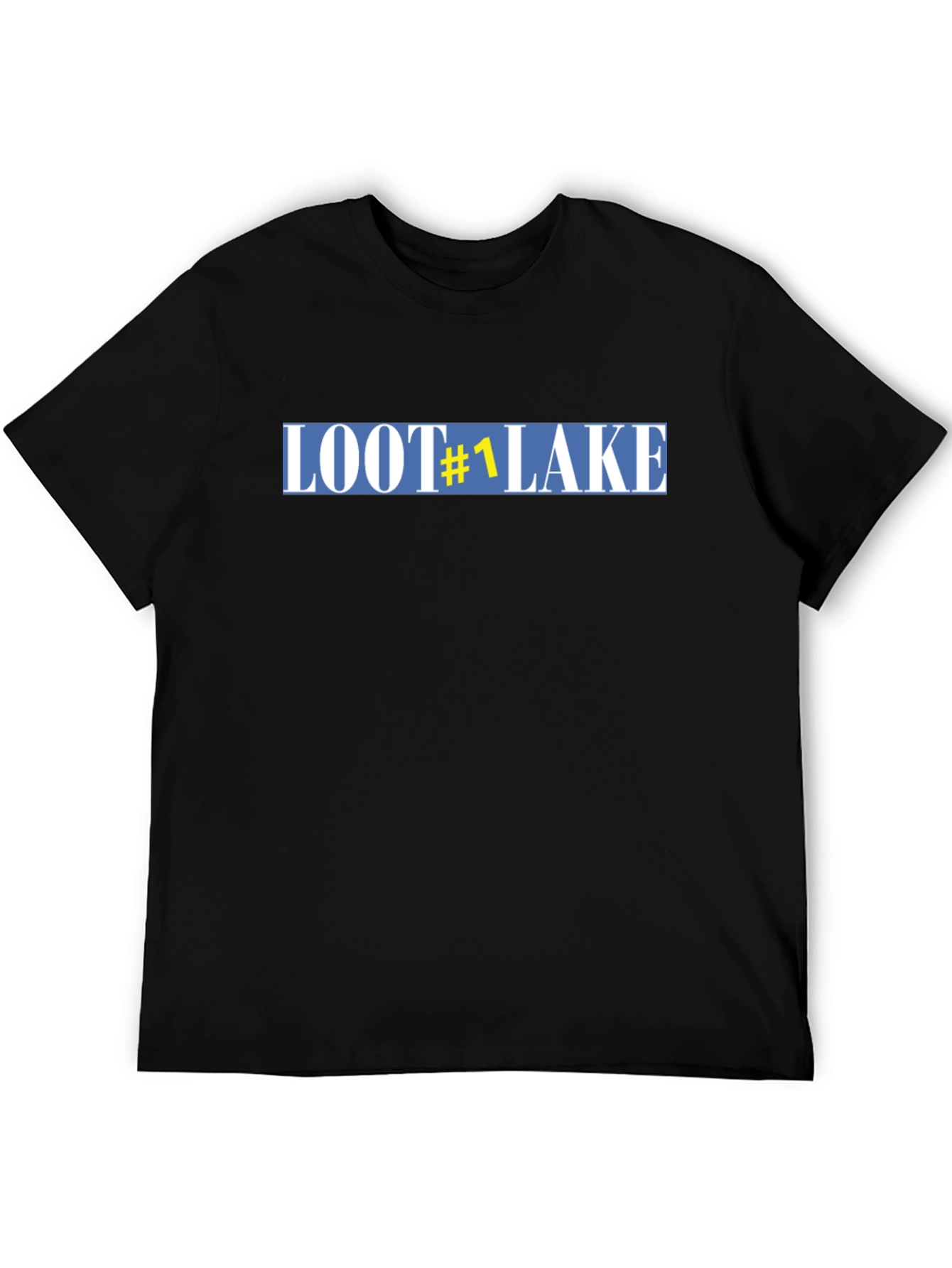 Black Loot Lake #1 Graphic Tee - Black Cotton Blend view 5