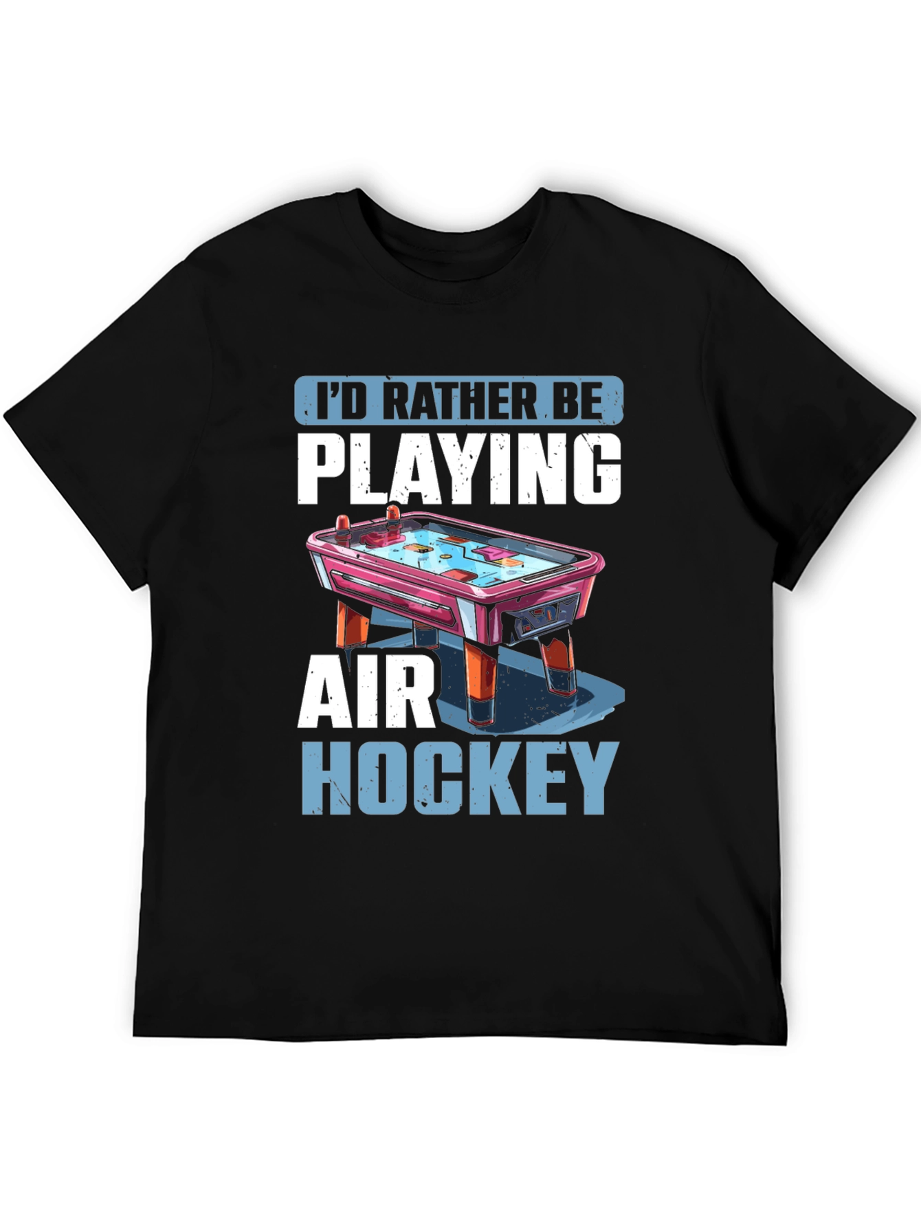 Air Hockey Fan T-Shirt: I'd Rather Be Playing Tee - 5