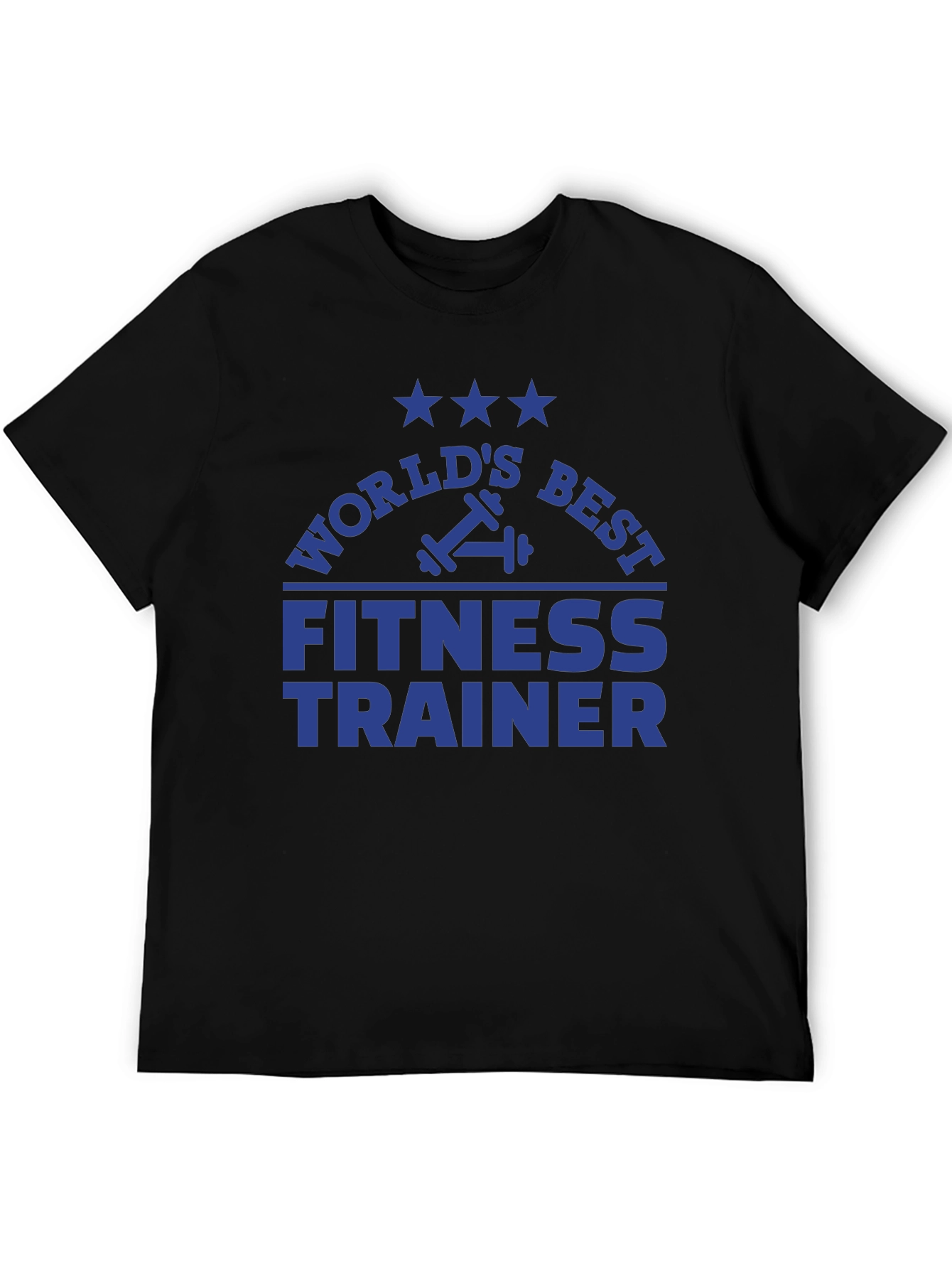 Black World's Best Fitness Trainer T-Shirt view 5
