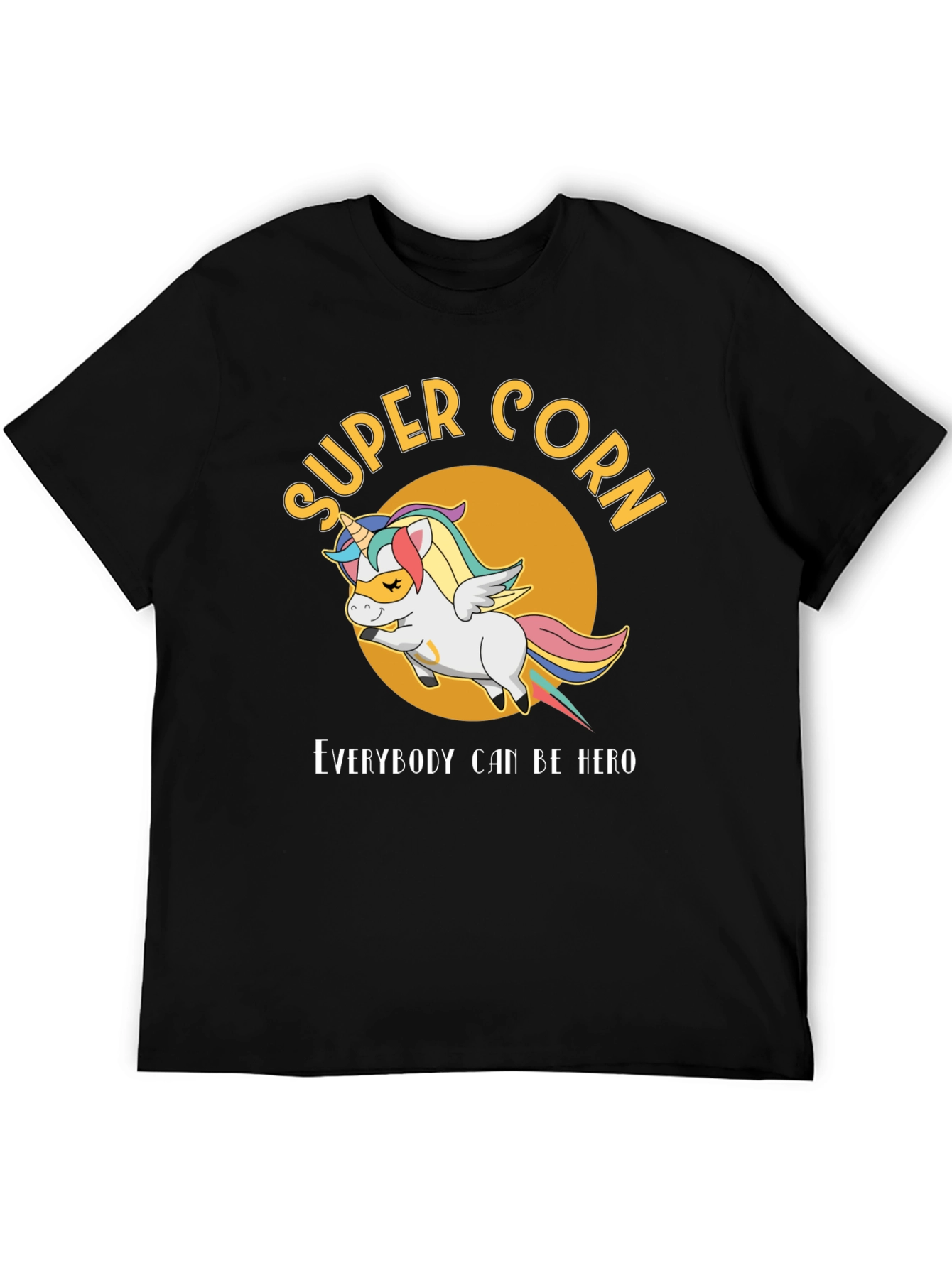 Black Super Corn Hero T-Shirt view 5