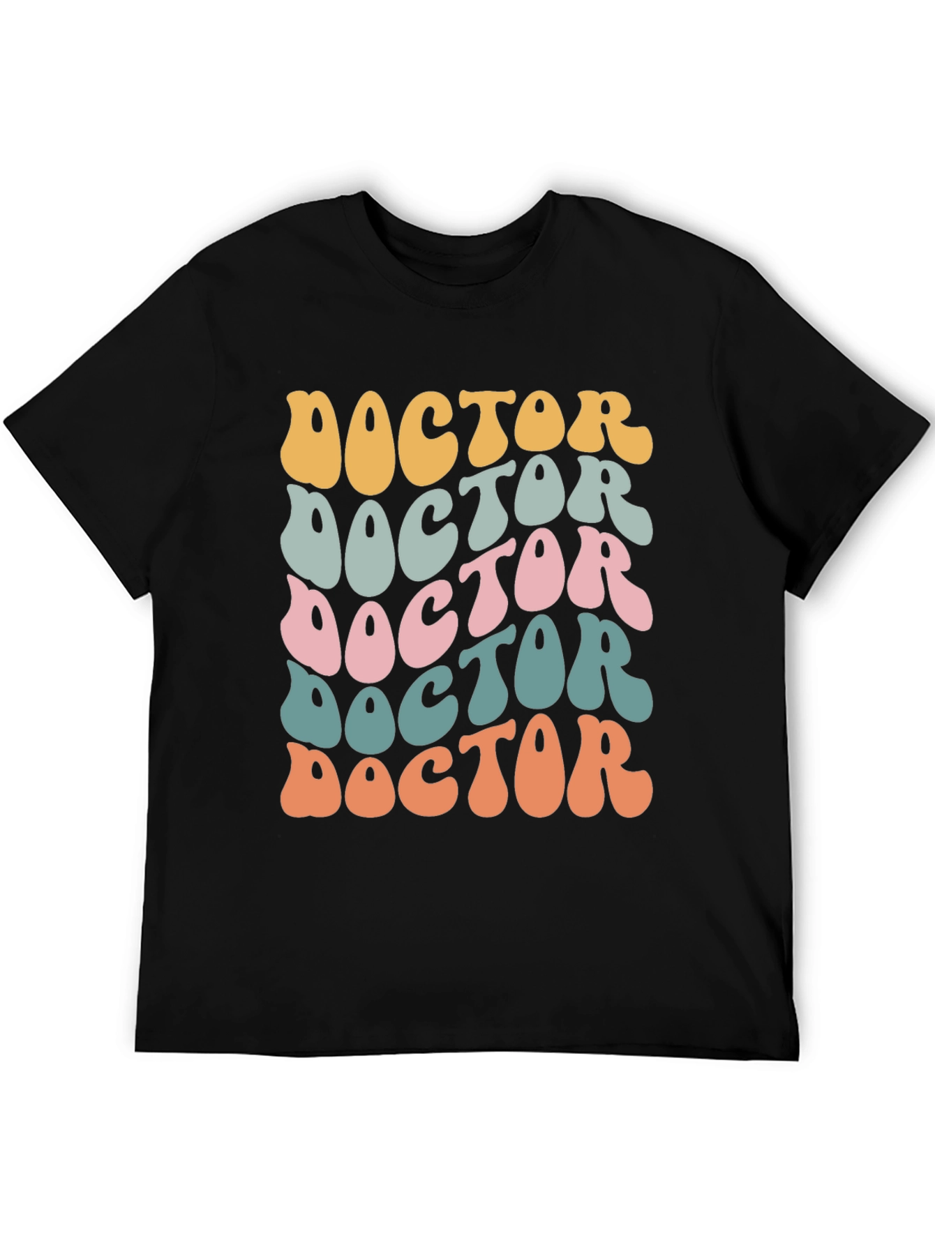Black Retro Doctor T-Shirt - Groovy Medical Apparel view 5