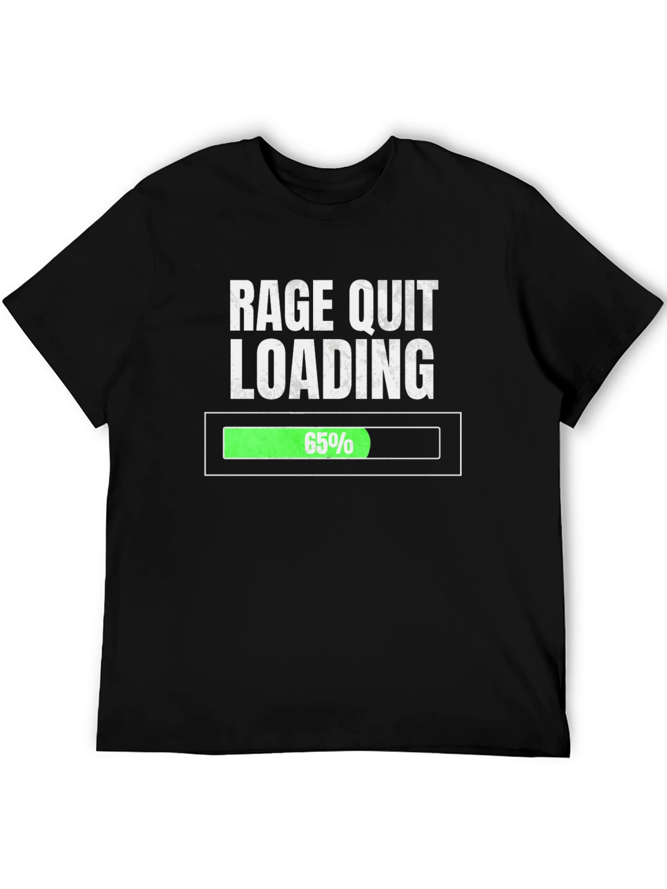 Black Rage Quit Loading T-Shirt - Gamer Humor Tee view 5
