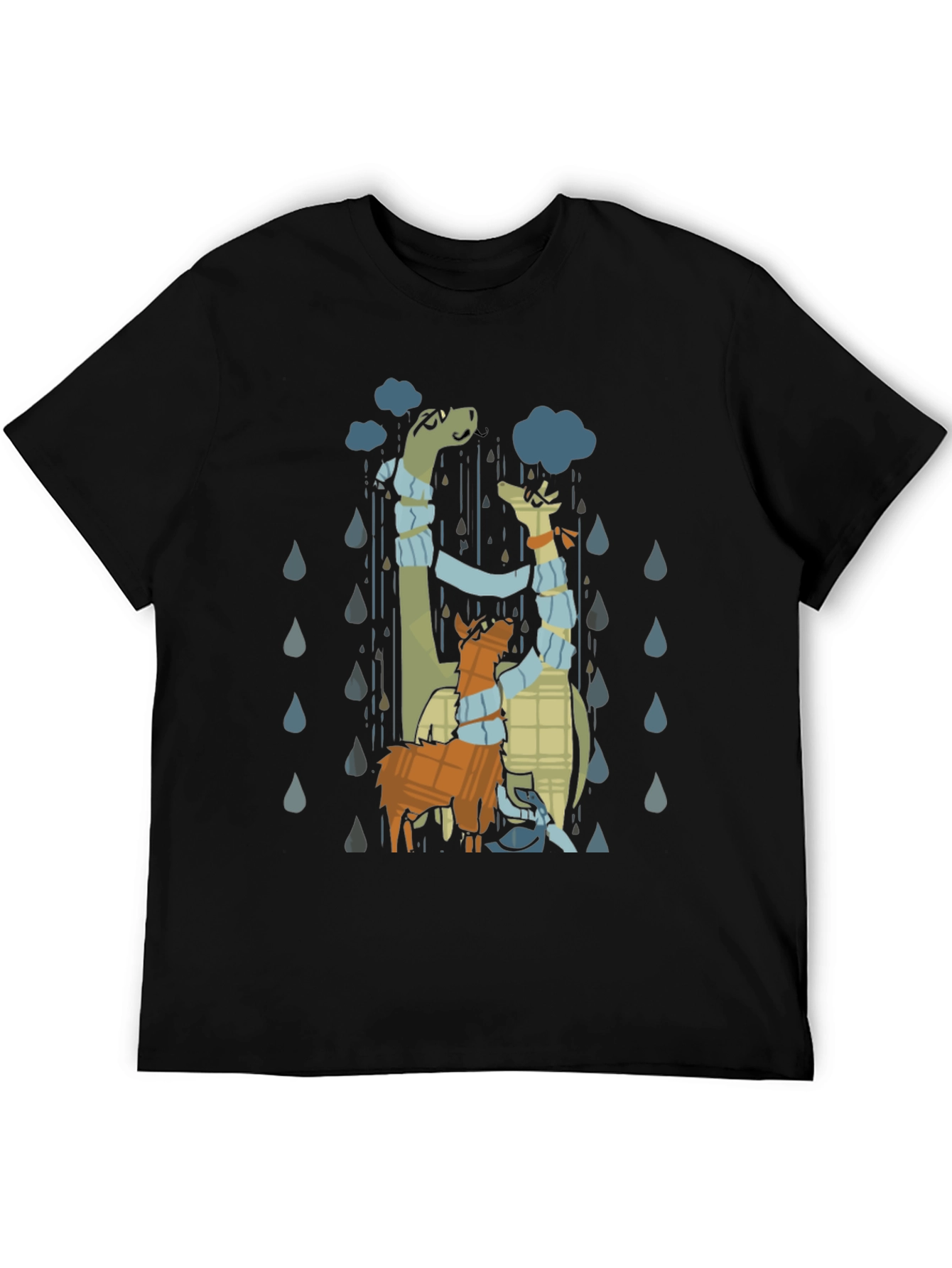 Black Rainy Day Animal Trio T-Shirt view 5
