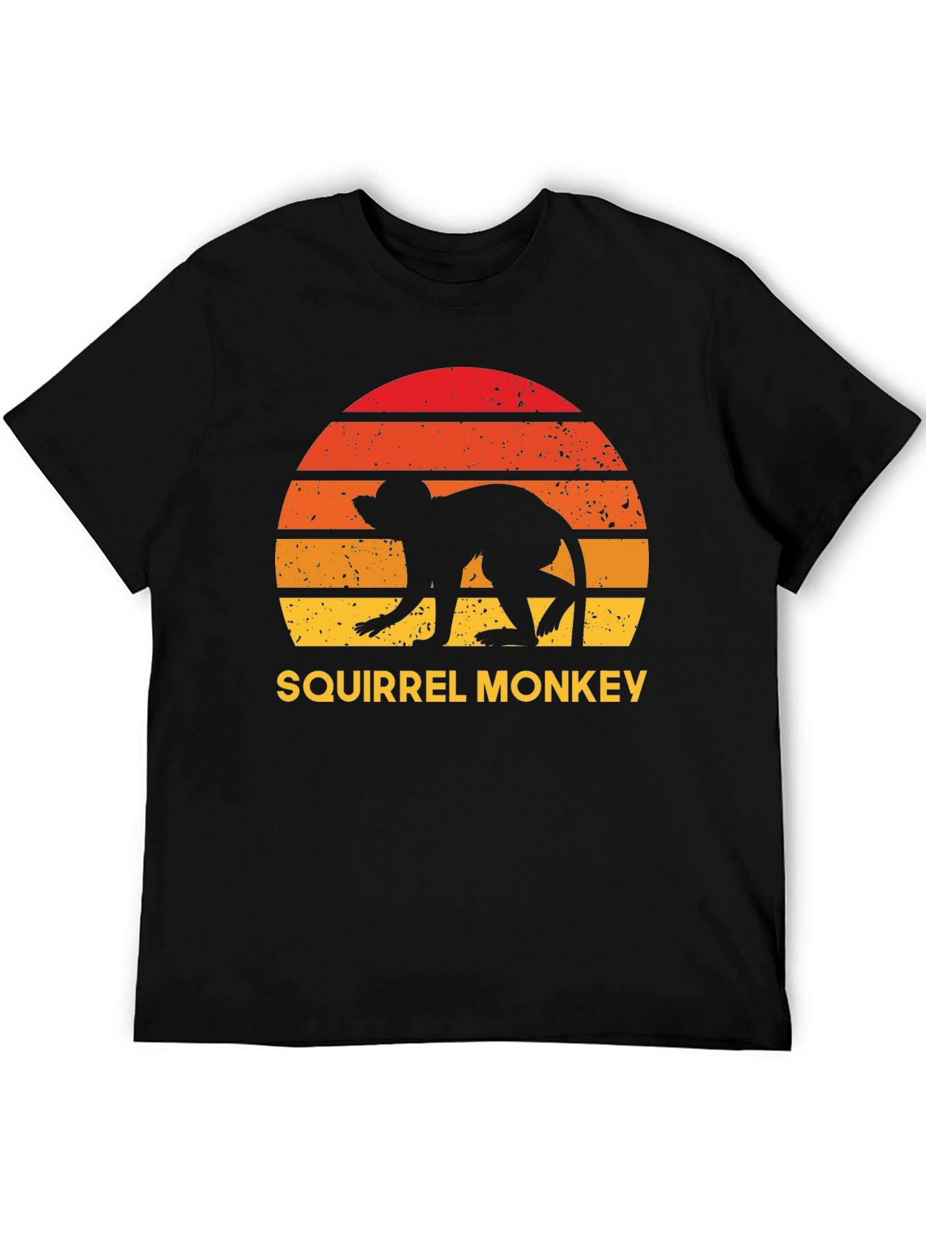 Black Squirrel Monkey Sunset Graphic Tee view 5
