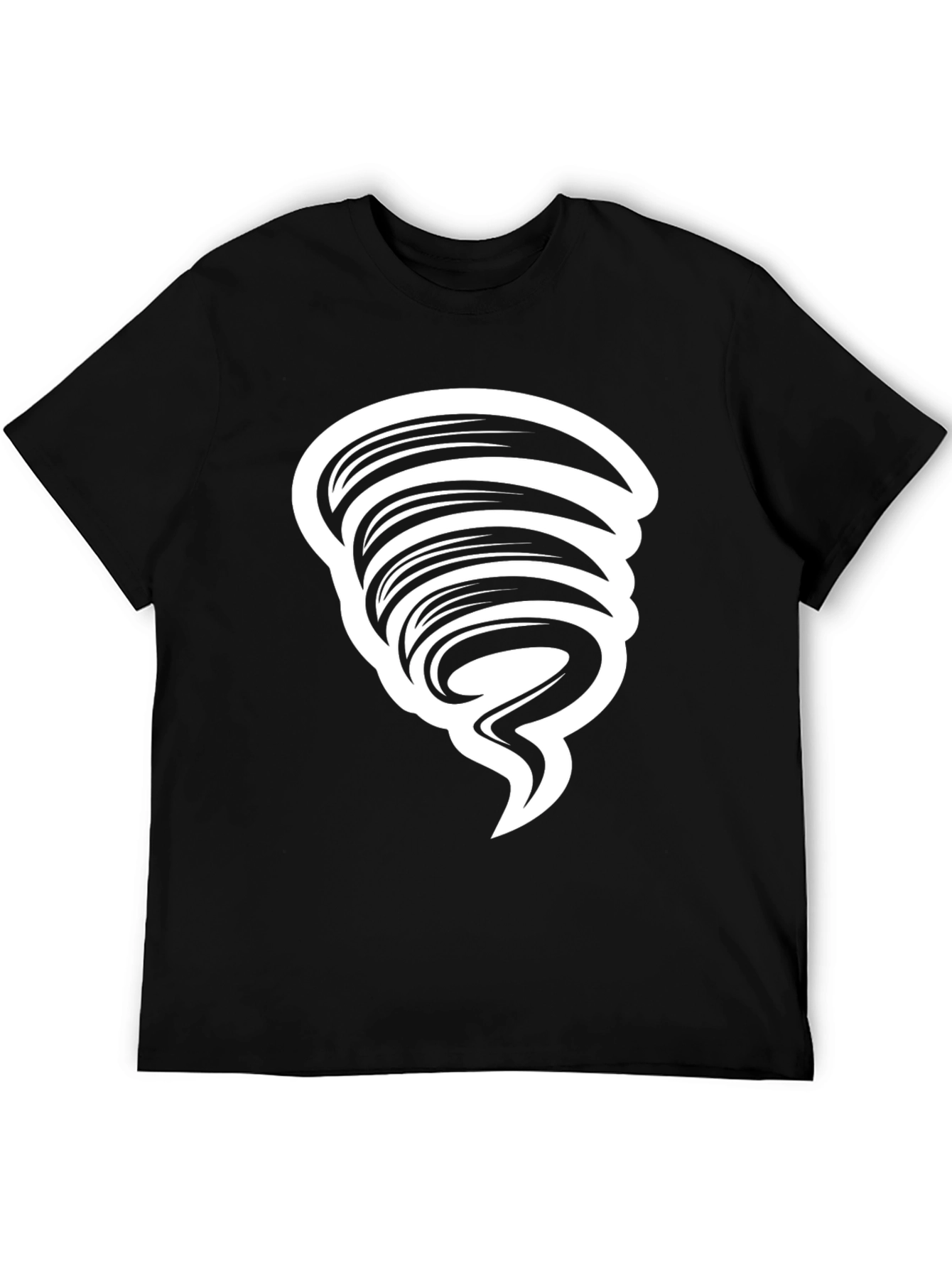 Black Tornado Graphic Black T-Shirt view 5