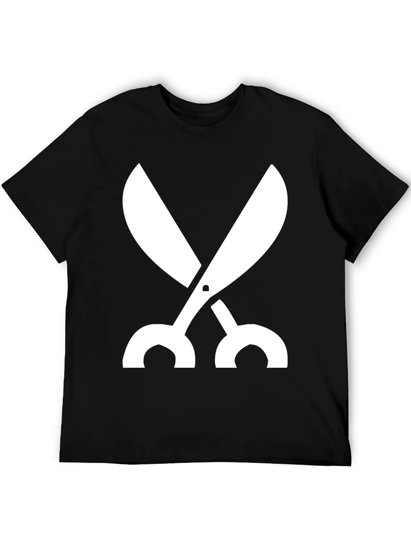 Black Scissors Graphic Black T-Shirt view 5