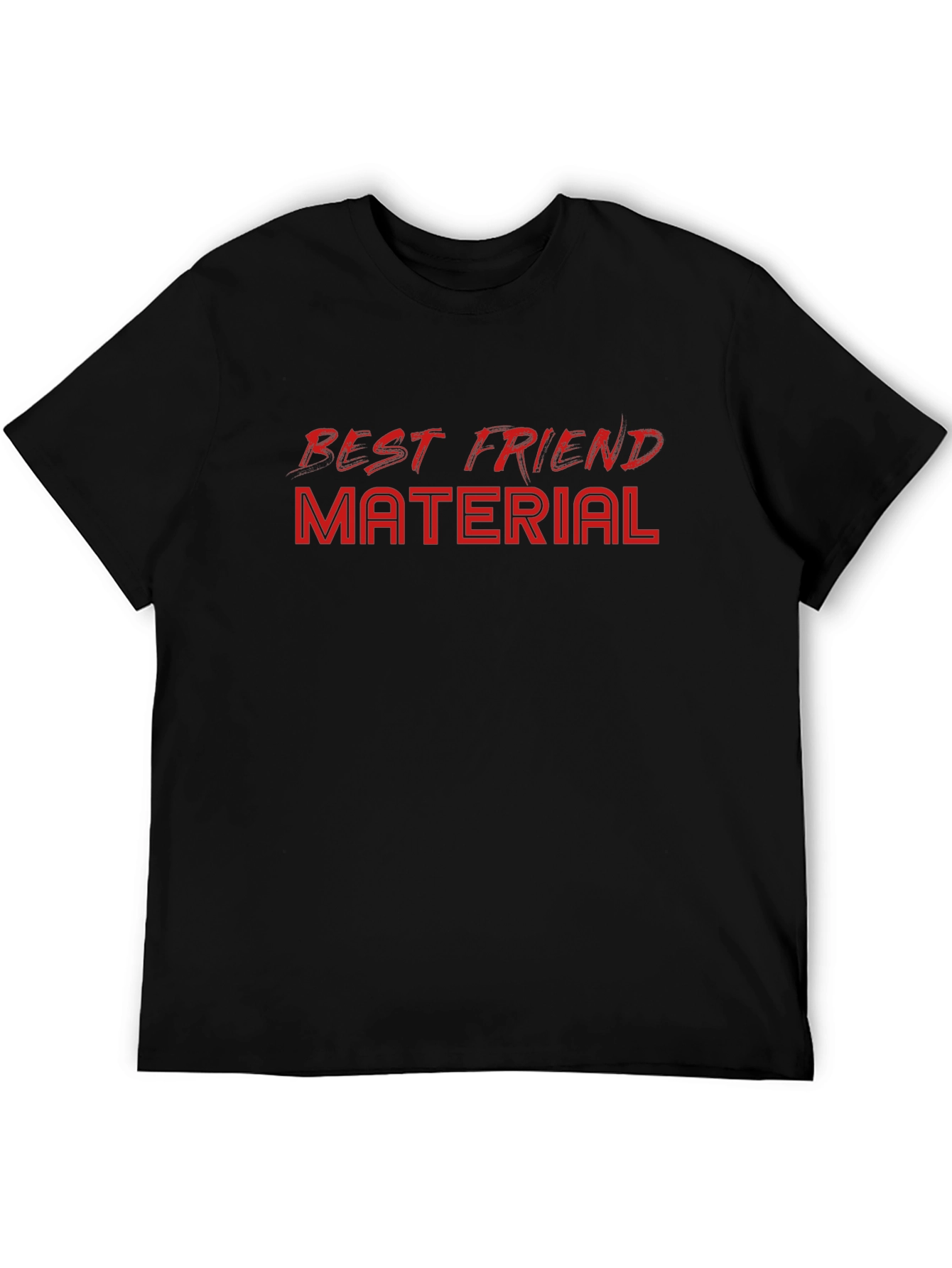 Black Best Friend Material Graphic T-Shirt view 5