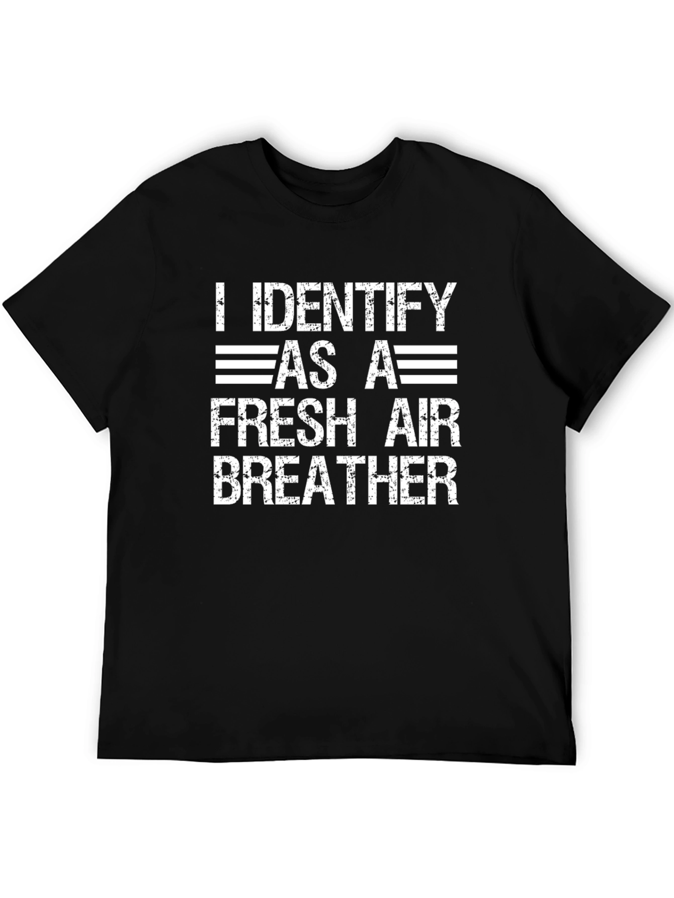 Black I Identify As A Fresh Air Breather T-Shirt view 5