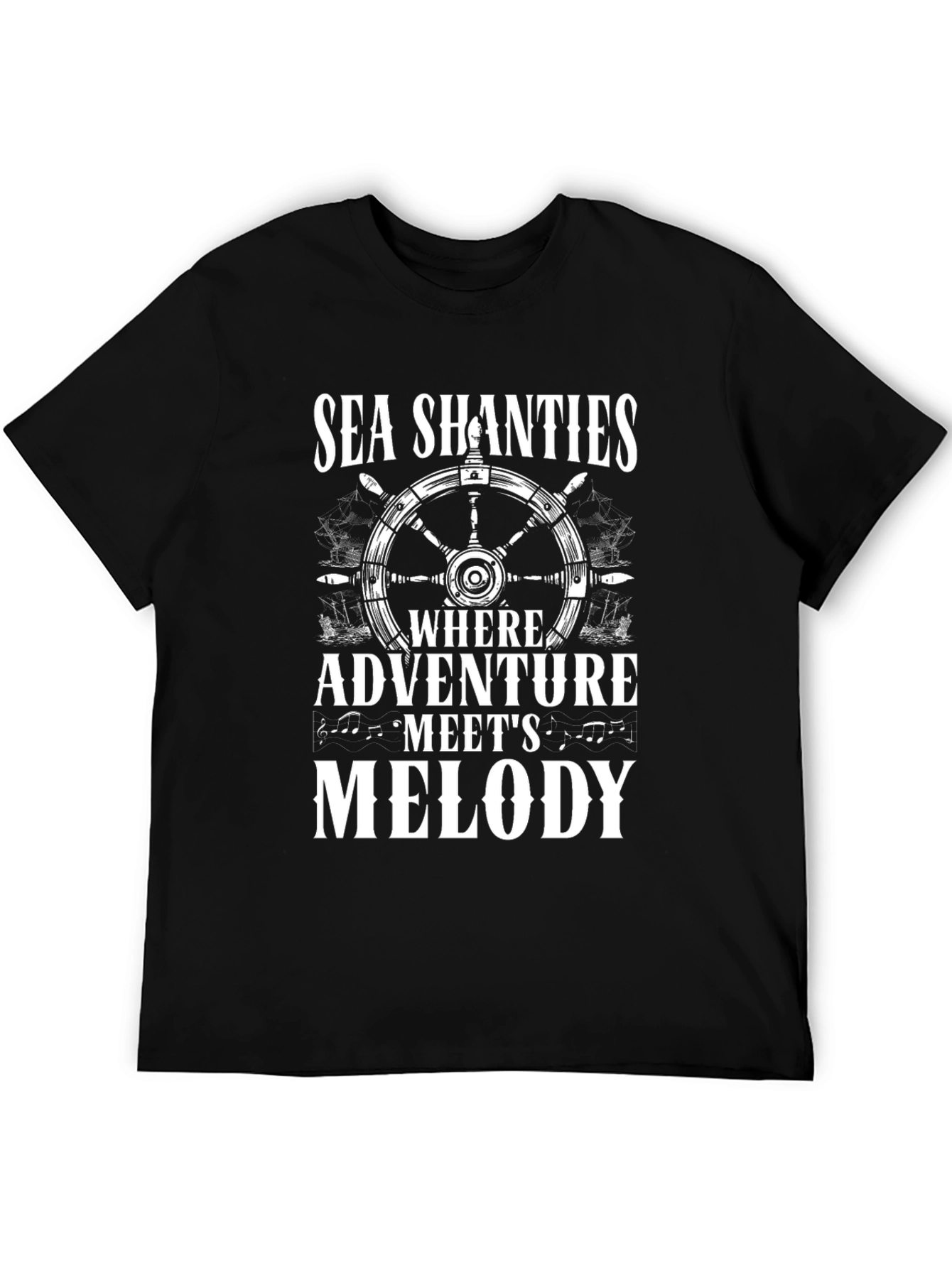 Black Sea Shanties Adventure Melody Black T-Shirt view 5