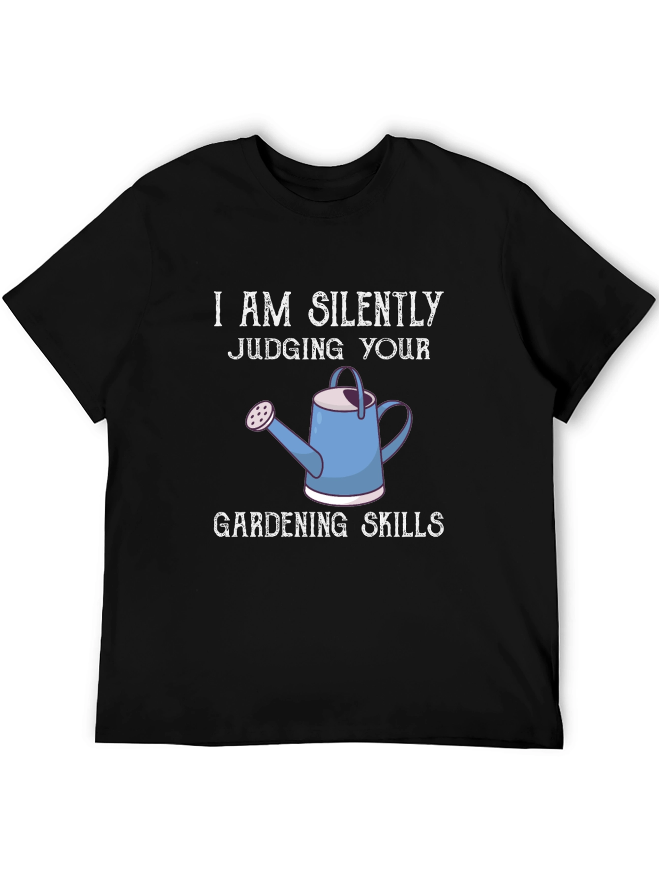 Black Silently Judging Gardening Skills T-Shirt view 5