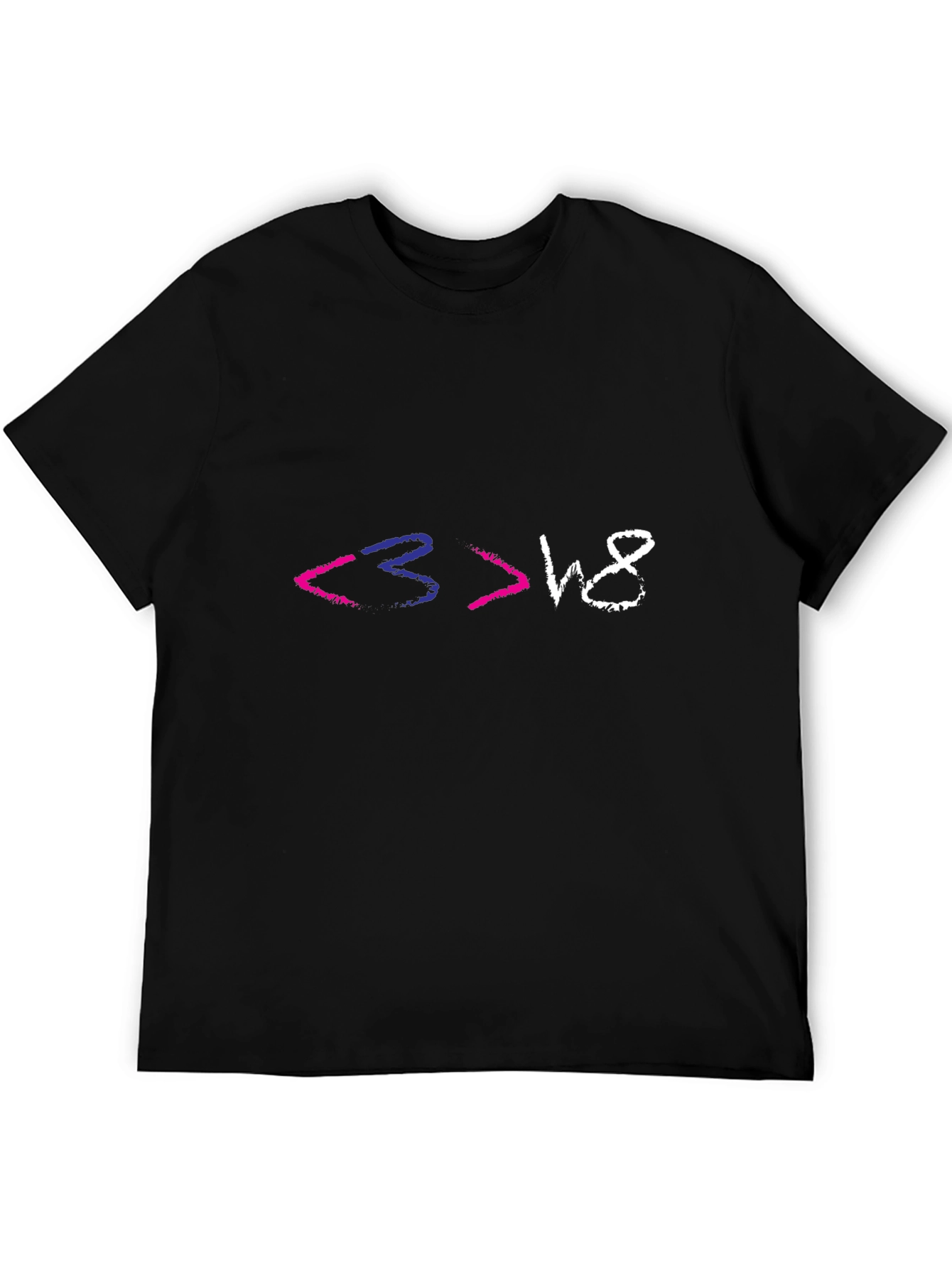 Black Bi Love > Hate T-Shirt - Pride Apparel view 5